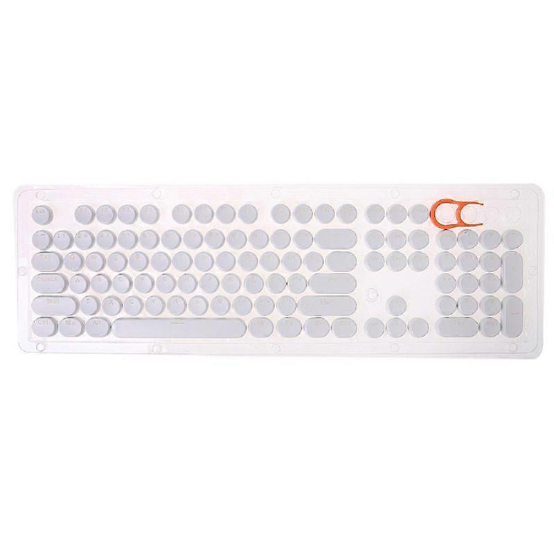 104 Keys Retro Round Keycaps Double Shot DIY Steam Punk Steampunk Typewriter Keycaps for Backlit Classy Player Stylized