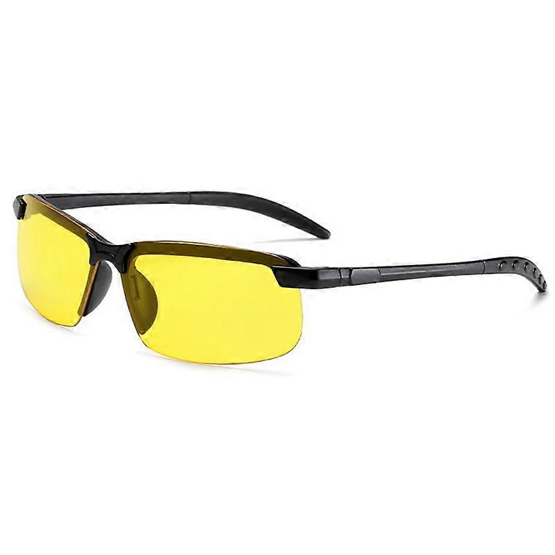 Night Vision Glasses Men Anti-Glare Driving Goggle Half Frame Polarized Sunglasses for Driver UV400 Day and Night Glasses