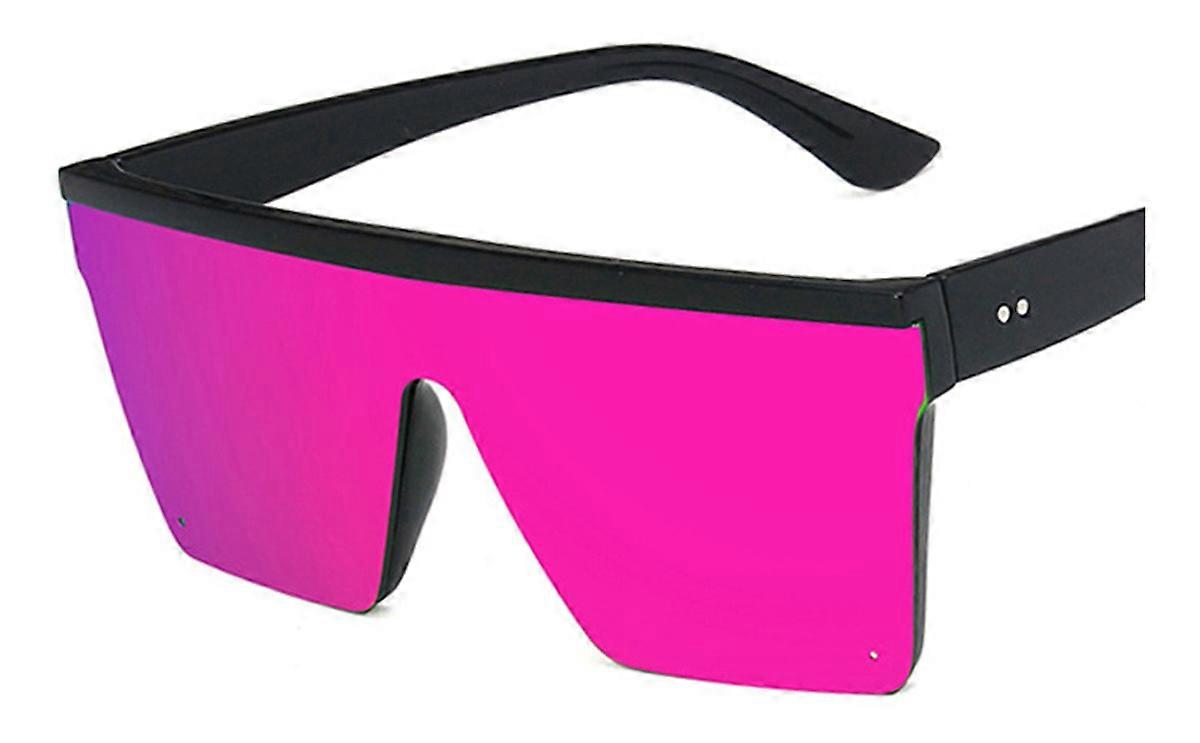 Übergroße Retro-Sonnenbrille mit quadratischem Rahmen, Damen-Straßenbrille für Autofahrerinnen (Lila)