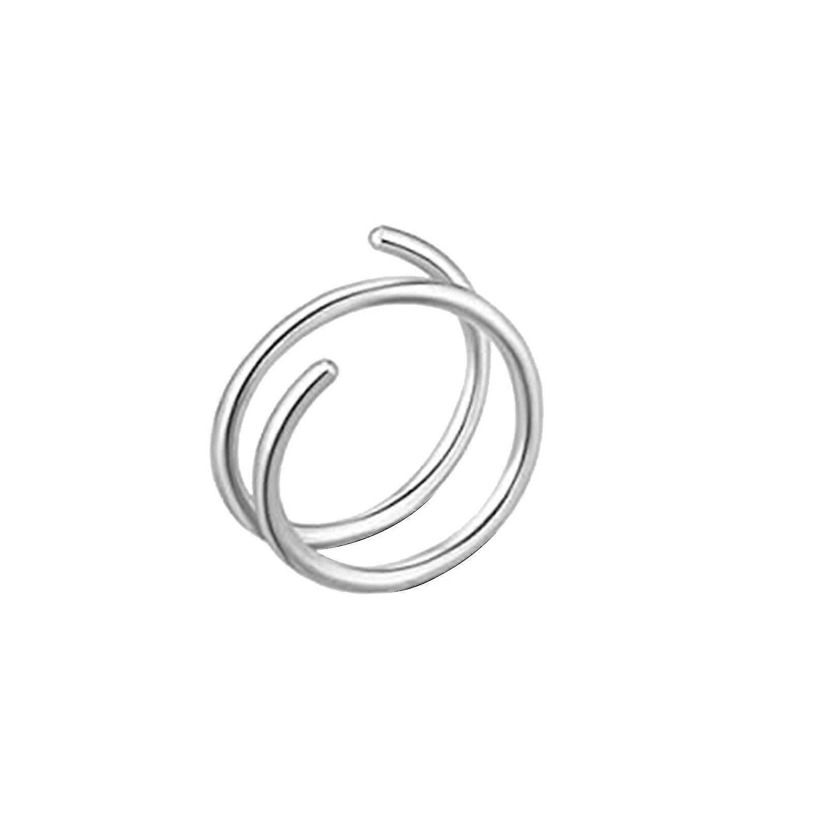 Argola de nariz dupla para piercing único, argola de nariz para mulheres