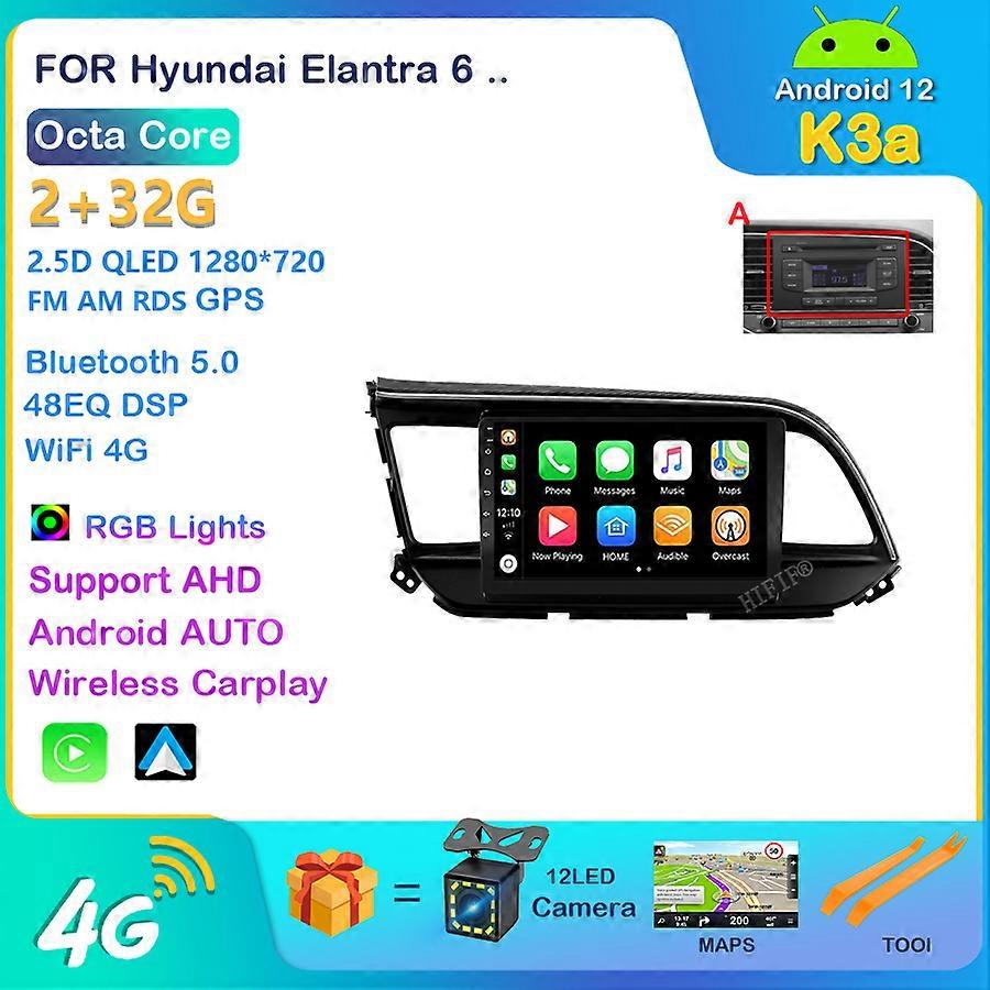 For Hyundai Elantra 6 2015 2016 2017 2018 Android 12 DSP 8 core 4G RAM 64G ROM Car Radio Navigation multimedia Player