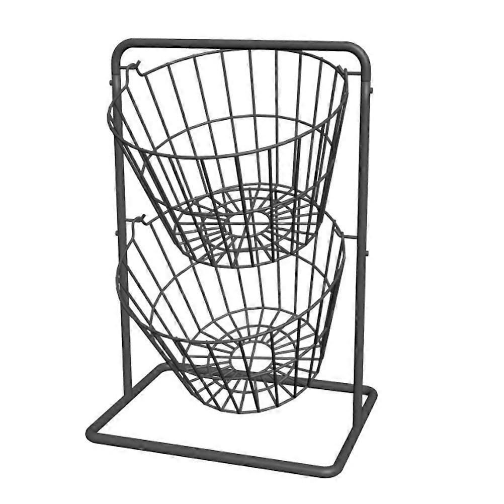 Double-layer Storage Basket Kitchen Fruit Basket Countertop Vegetable Basket Kitchen Supply
