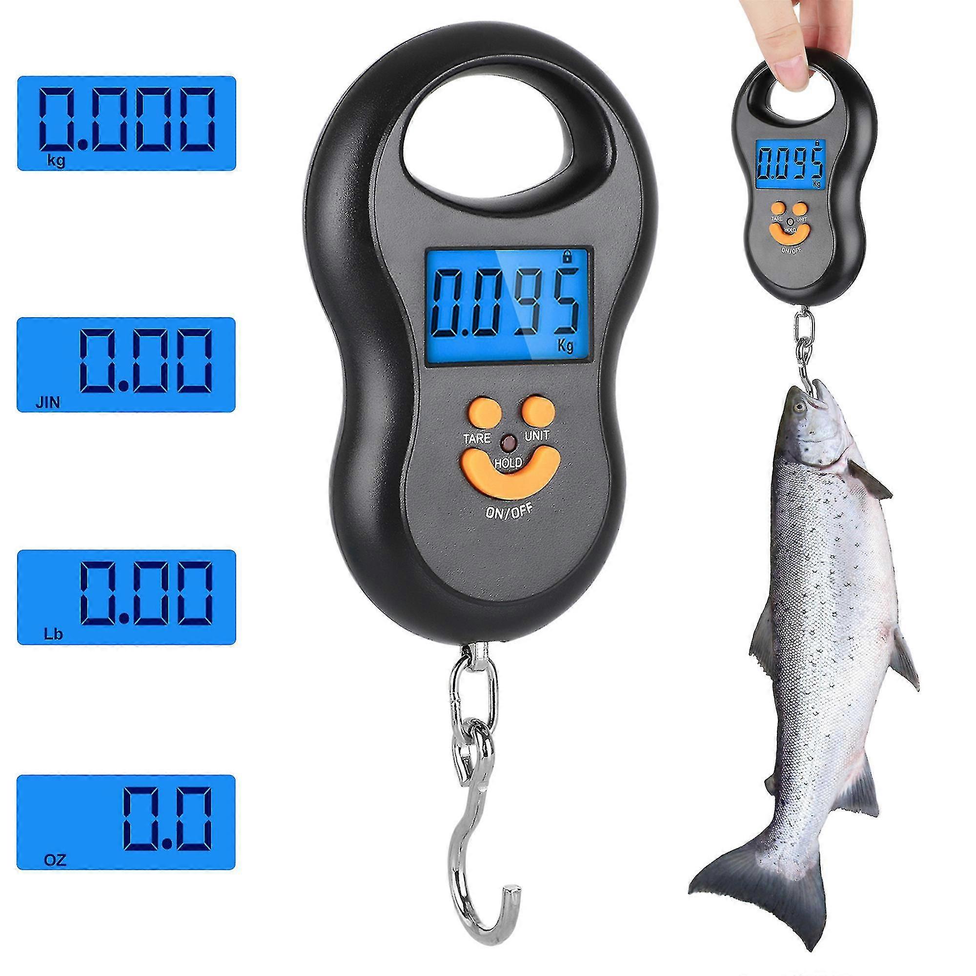 Electronic Fishing Scale, Backlit Lcd Display Hanging Scale, Portable Balance Digital Fish Hook Hanging Scale