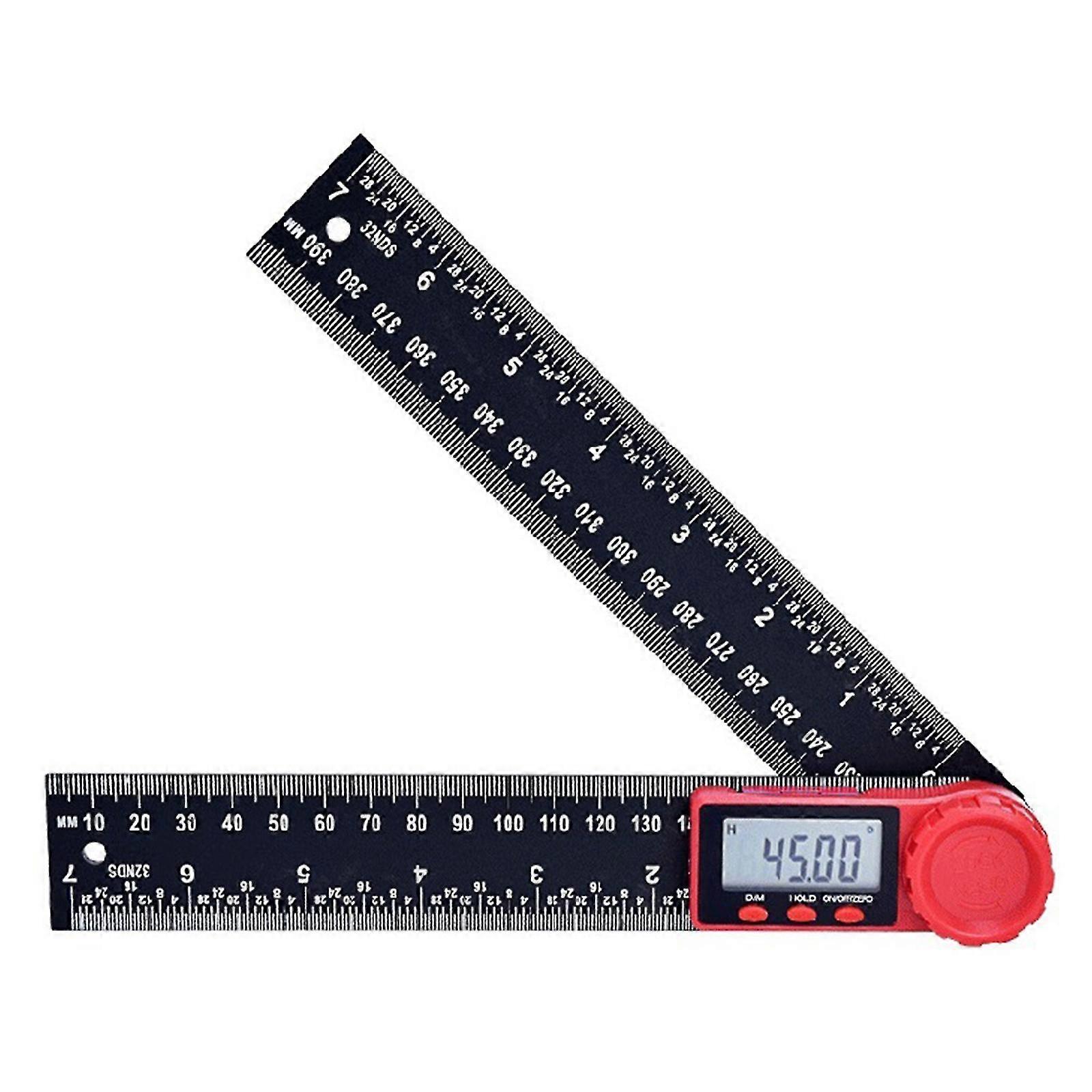 Digital Goniometer Lcd Display Carbon Fiber Ruler Meter Measuring Tool Zeroing