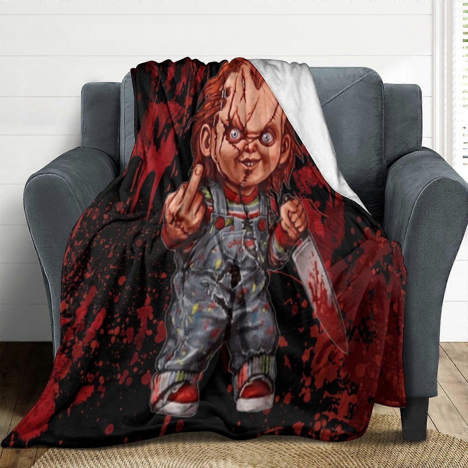 Chucky Flannel Blankets Soft Plush Throw Blanket Fuzzy Cozy Luxury Air Conditioner Blanket for Bedroom Sofa WTMT3966