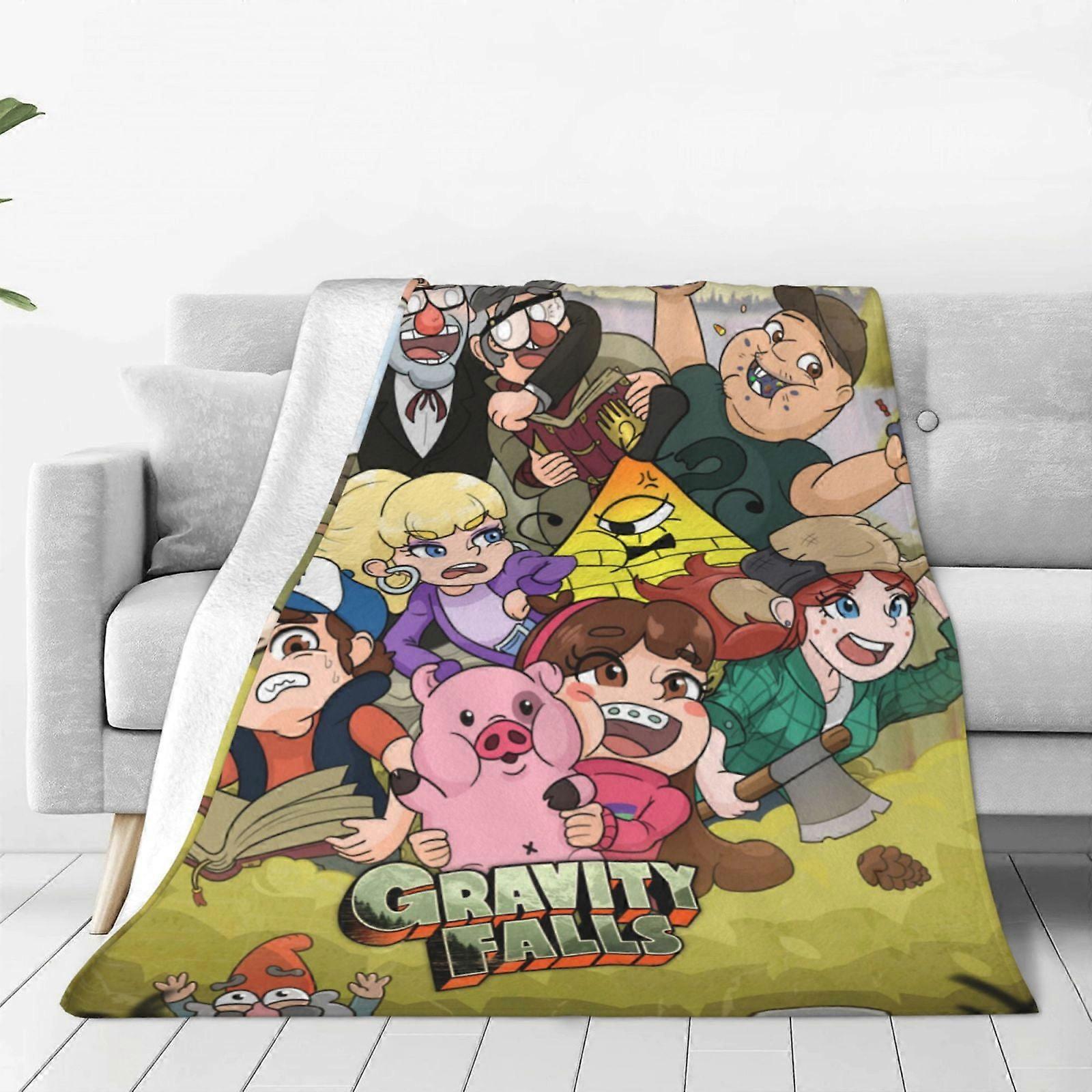 o235 Gravity Falls Fleece Blanket Super Soft Cozy Throw Blanket , Lightweight Fuzzy Comfy Flannel Blanket xMT9762