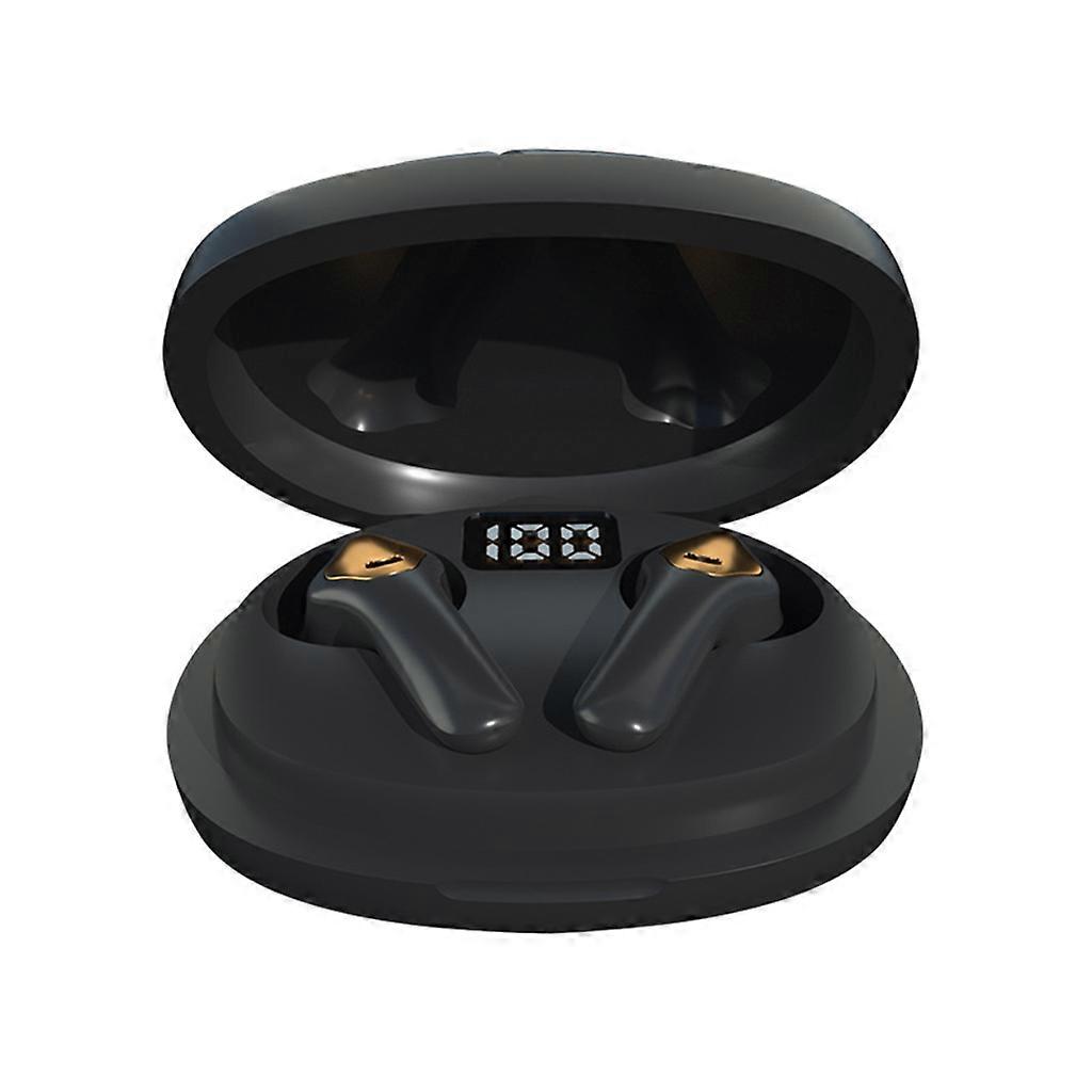 unbrand Casque léger compatible Bluetooth confortable à porter Port Type-C Noir
