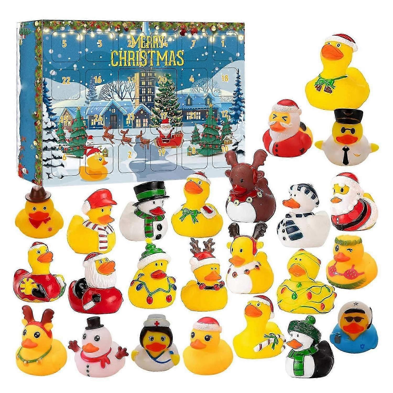 2024 Christmas Rubber Duck Advent Calendar - 24 Day Rubber Ducks Countdown Calendar | Christmas Adve