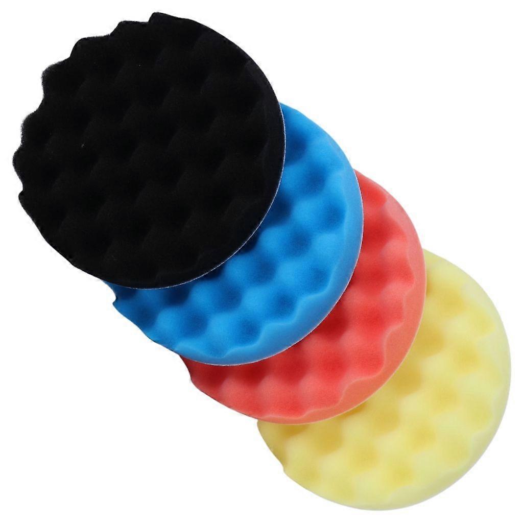 4Pcs 6inch Buffing Polishing Sponge Pads Kit For Car Polisher Buffer