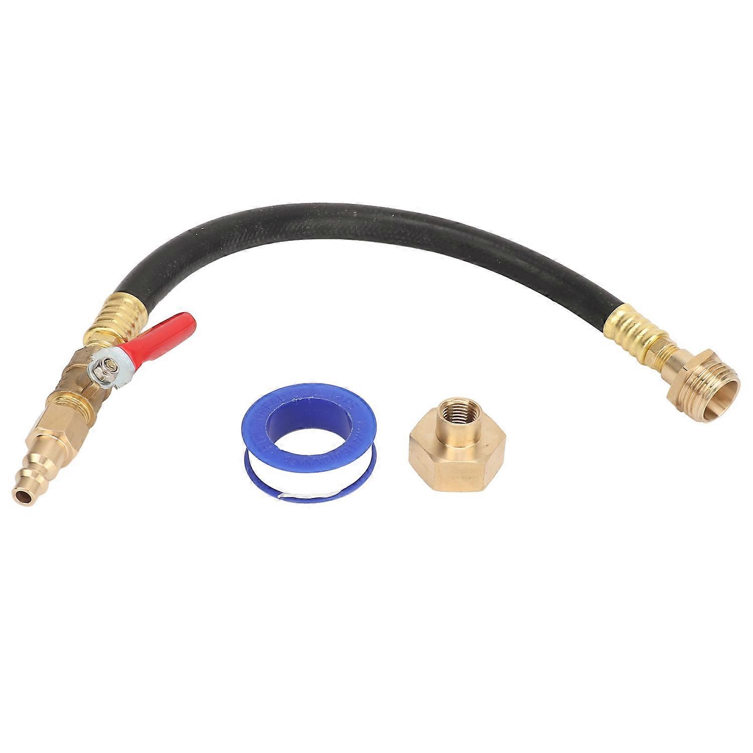 RV Winterize Sprinkler System Kit Water Blow Out Adapter Hose Fitting Shut Off Valve with 3/4 Inch 1