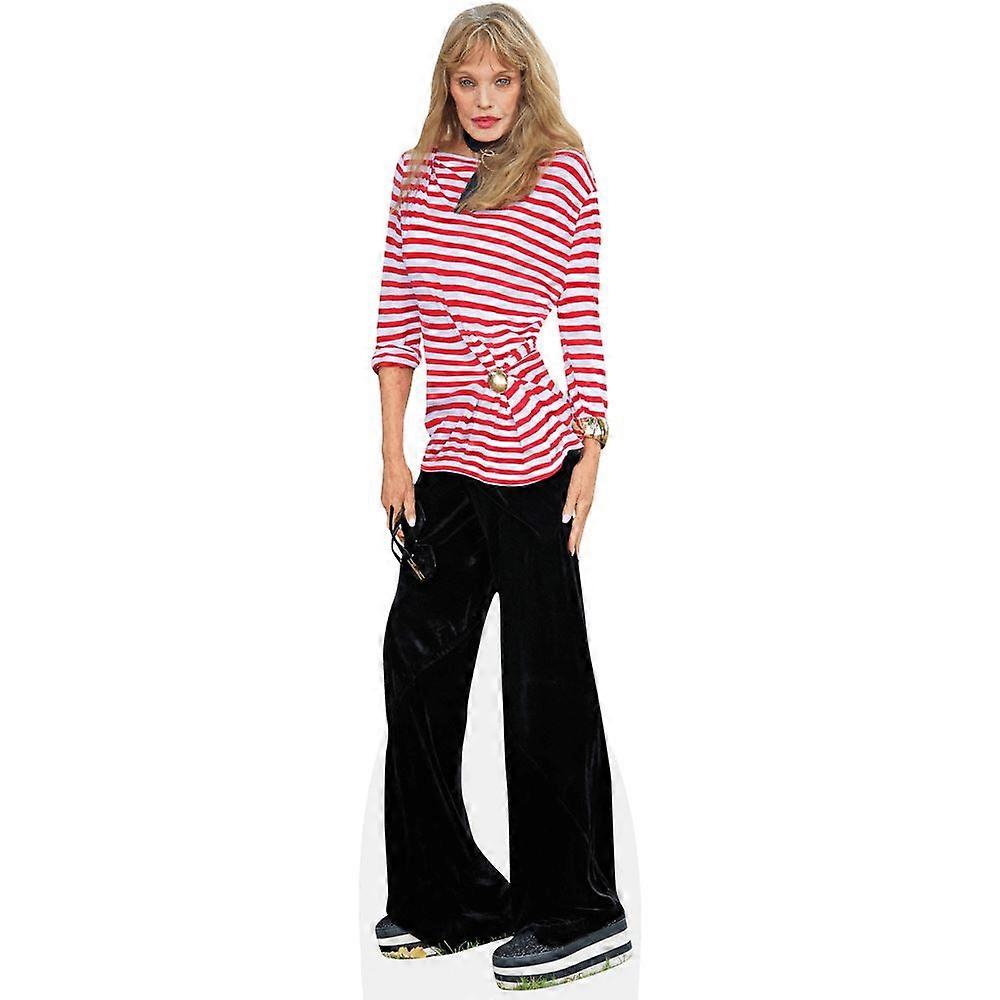 Arielle Dombasle (Stripes) Cardboard Cutout (lifesize OR mini size). Standee. Stand Up.