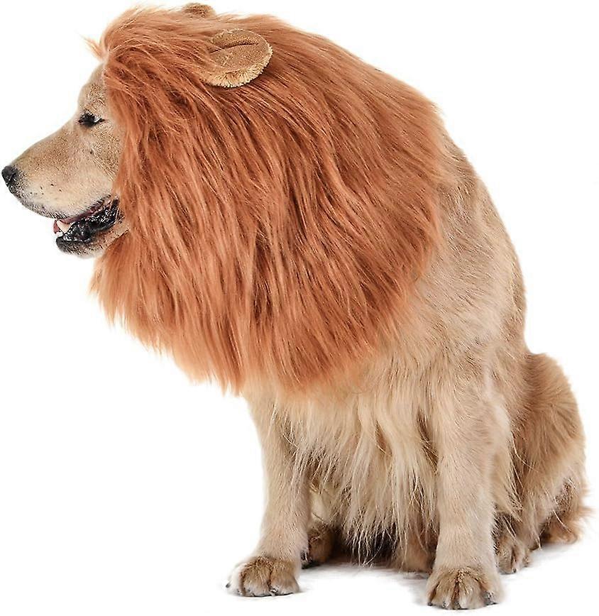 Dog Lion Man - Realistic and funny dog lion man - Matching dog lion man costume - Lion wig for medium to large dogs