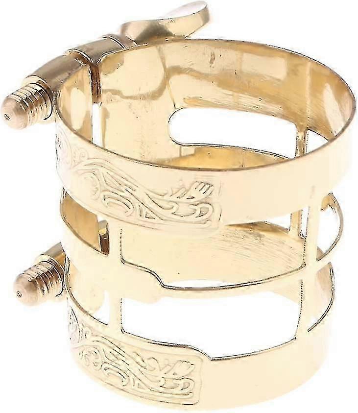 Altsaksofon Munn Ligature Saksofon Musikk Lyre For Saksofon Elskere1pc-gull