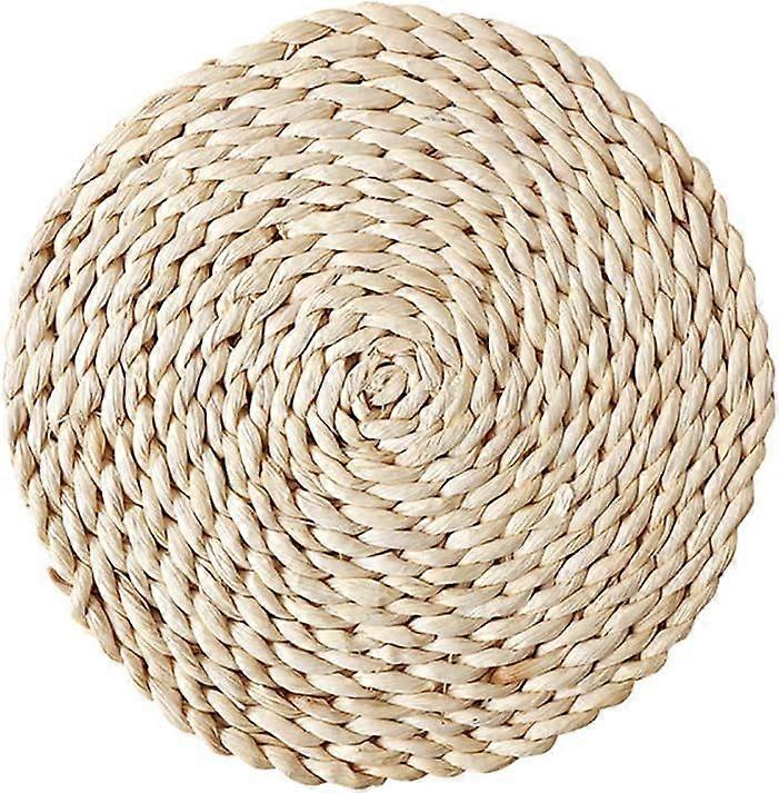 Corncob pattern rattan round placemat, non-slip