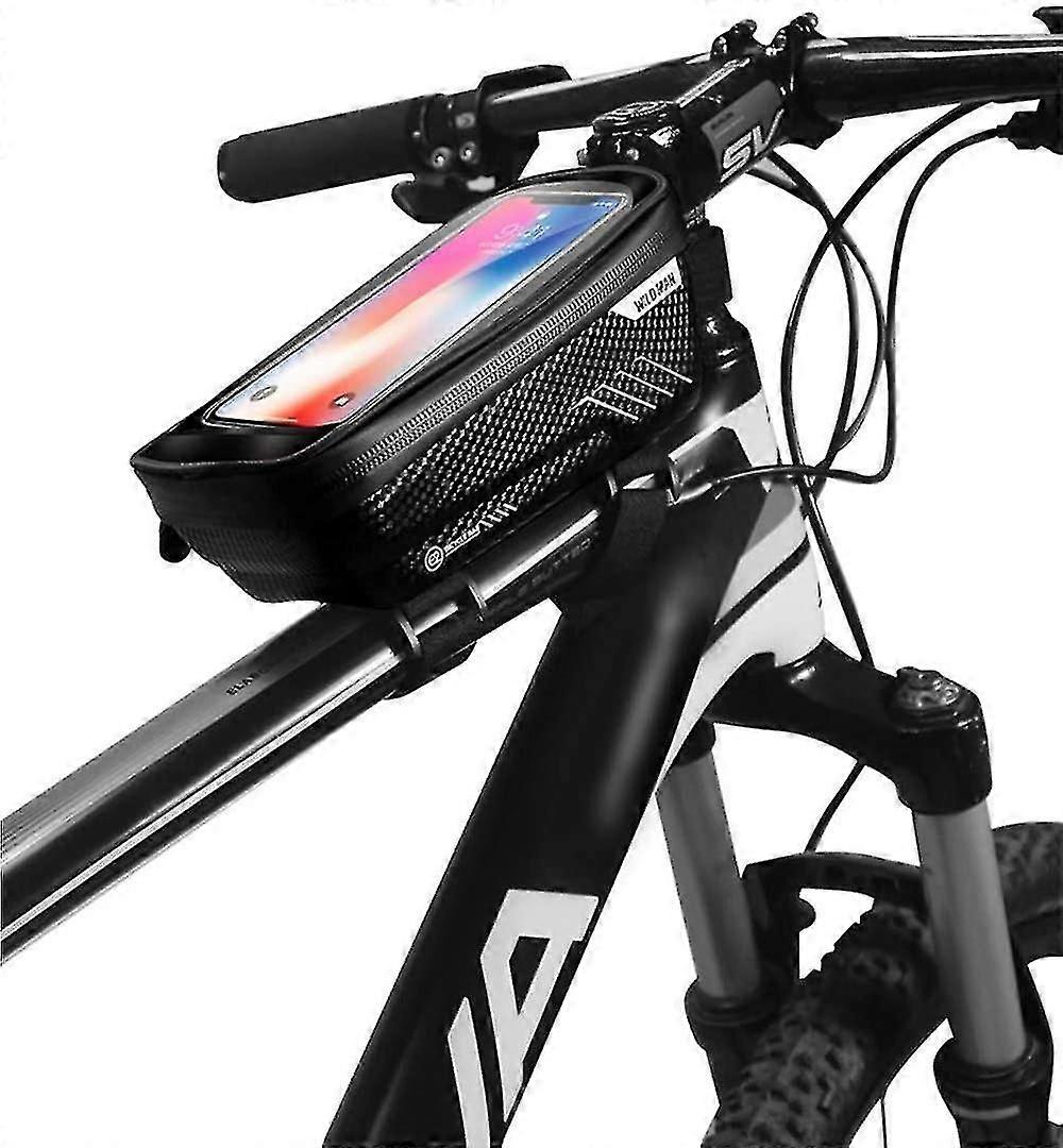 防水電話バイクバッグ、敏感なタッチスクリーン付き自転車電話ホルダーフレーム自転車ハンドルバー自転車バッグハンドルバーMTBオートバイ大容量Smartph