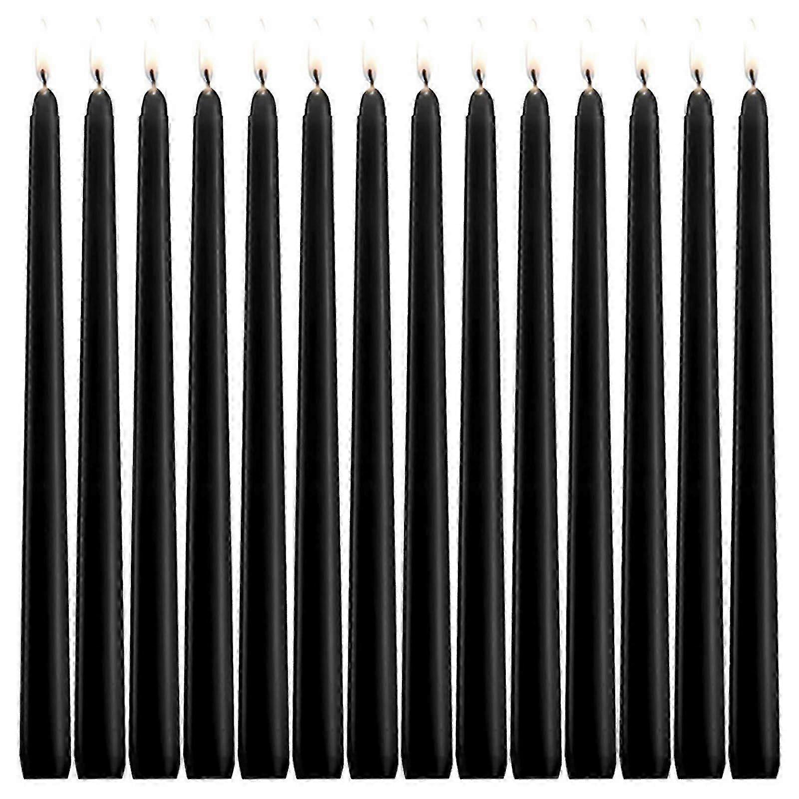 10 polegadas Taper Candles Set de 14 velas Taper sem gotejamento e castiçal sem perfume