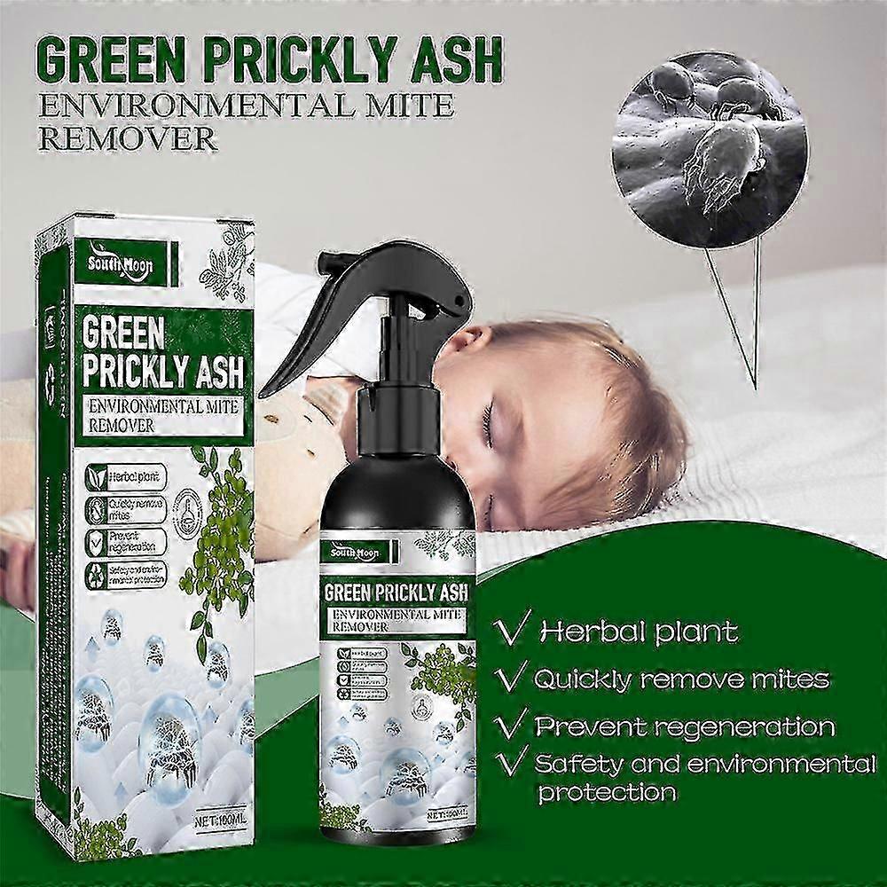 Green Prickly Ash Spray Environmental Mite Remover For Bed Sofa