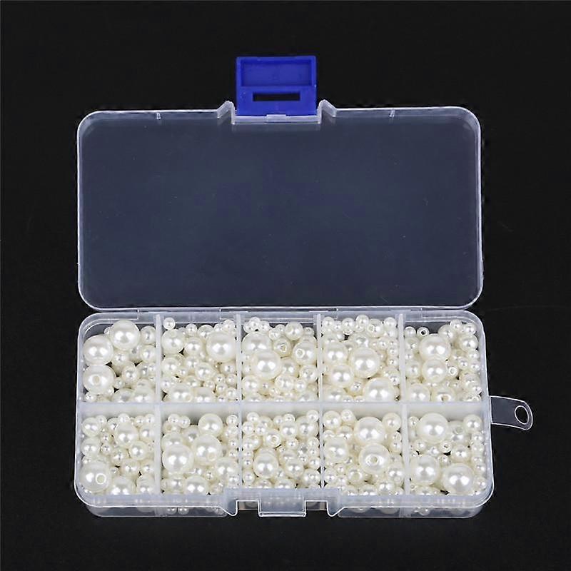 350pcs AAA Mixed Size 4-10mm Round Beads ABS Pearls Loose Beads For Jewelry Making