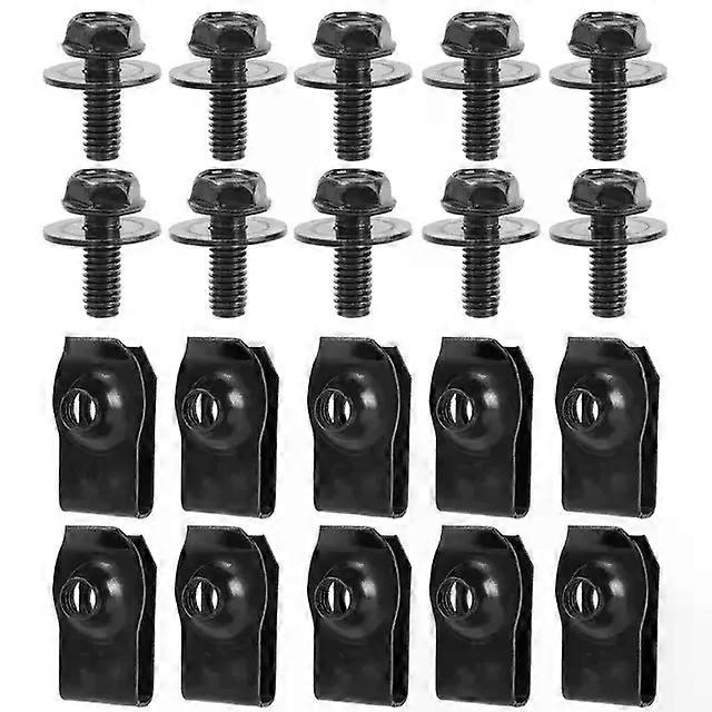 Autó U-anya kapcsok rögzítő fém csavarok csavar sárvédő lökhárító csat szegecscsavarok U-típusú kapcsok autós kiegészítők