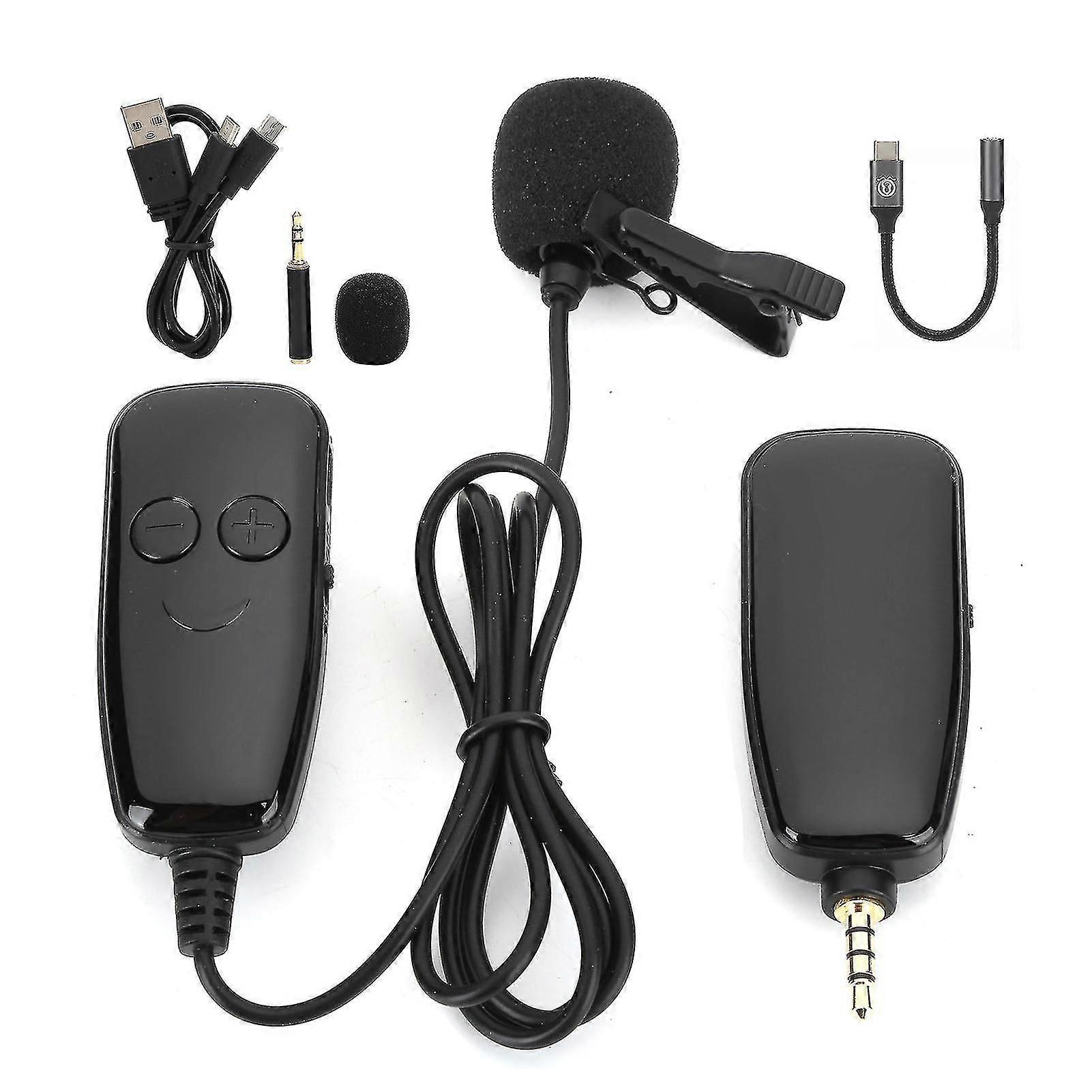 Uhf Wireless Microphone For Recording Vlog For Youtube Live Interview With Typec Adapter Cable