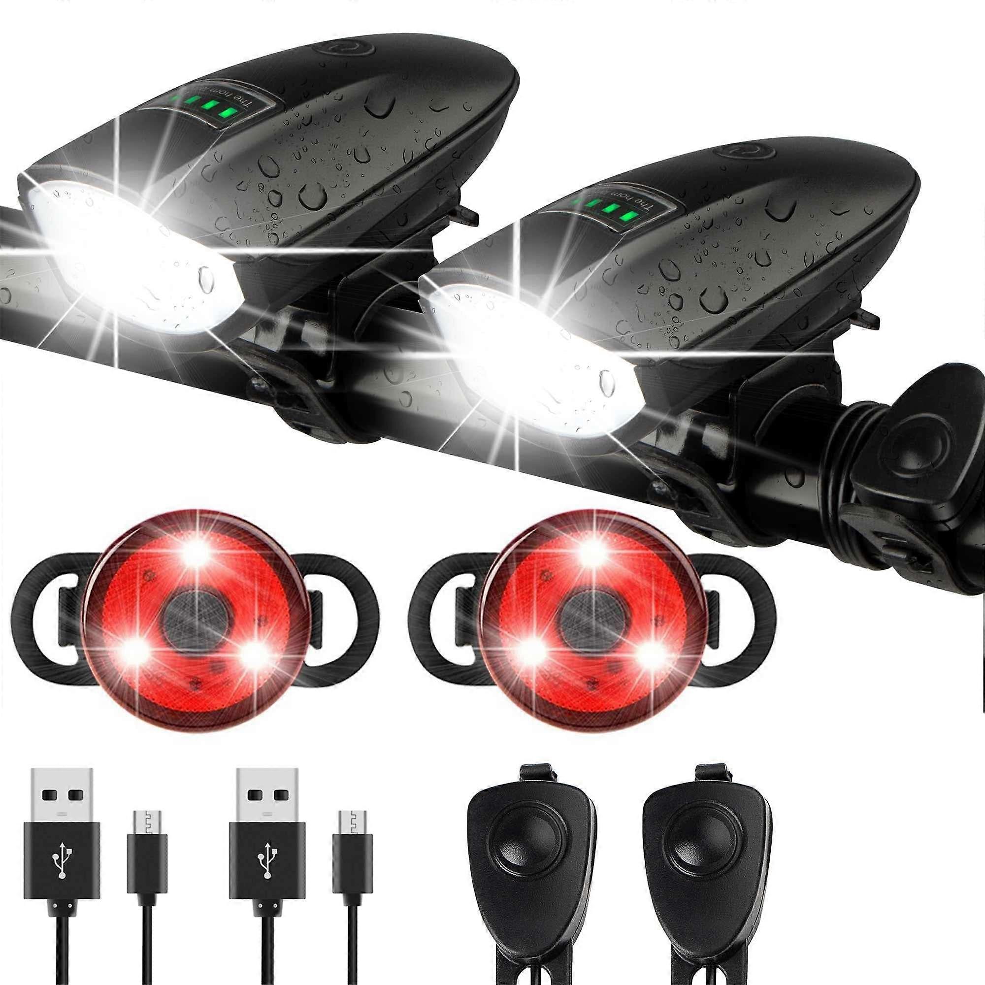 1400 Lumen USB Rechargeable Bicycle Light for Night Riding, Waterproof, Front Mount, Adjustable Brightness