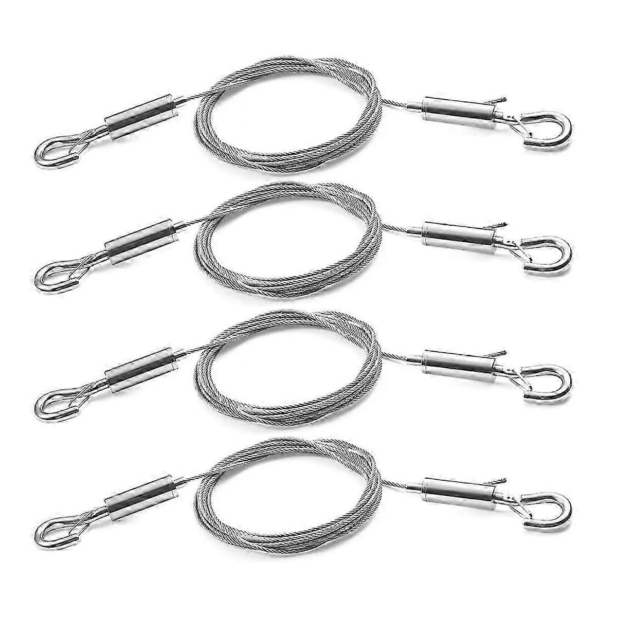 4個 調節可能なピクチャーハンギングワイヤーキット ピクチャーフレームハンギングキット 1.5M x 1.5mm ステンレススチールワイヤー