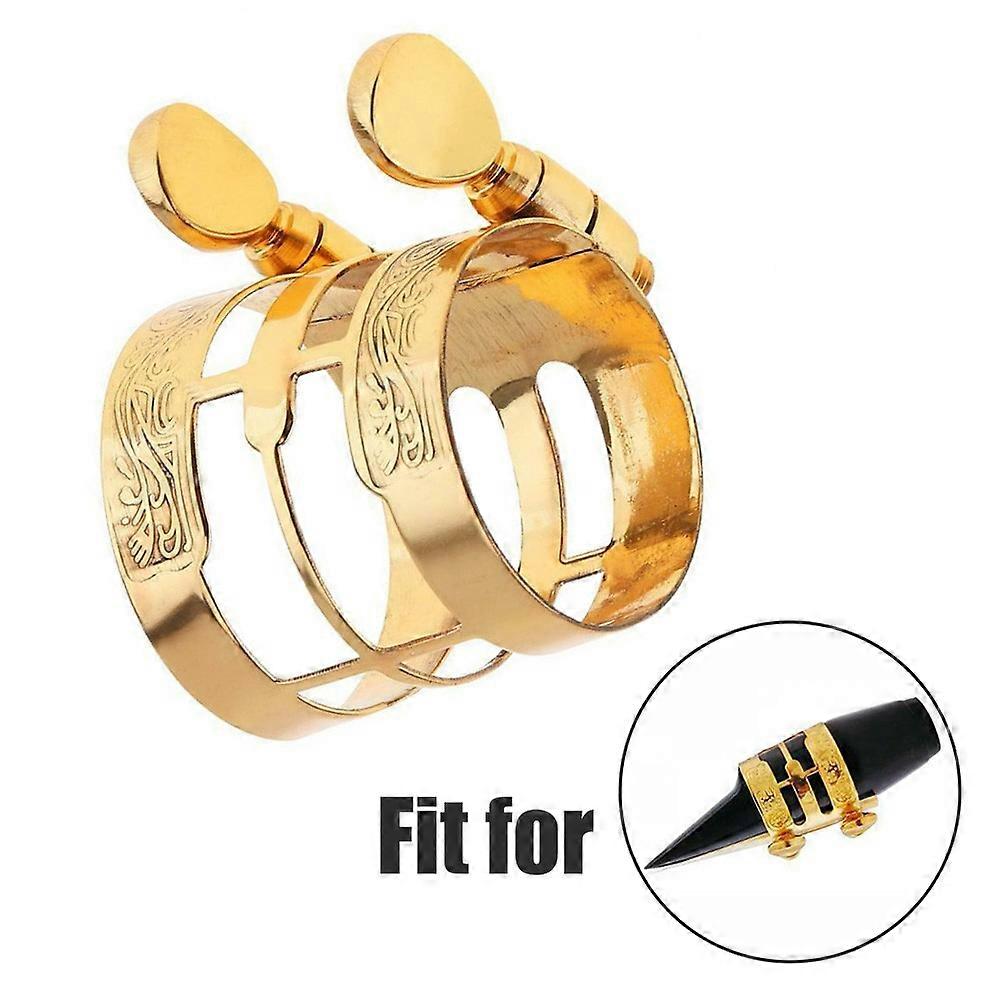 Clarinet Mouthpiece Clip Ligature Saxophone Metal Parts Ligature Carved