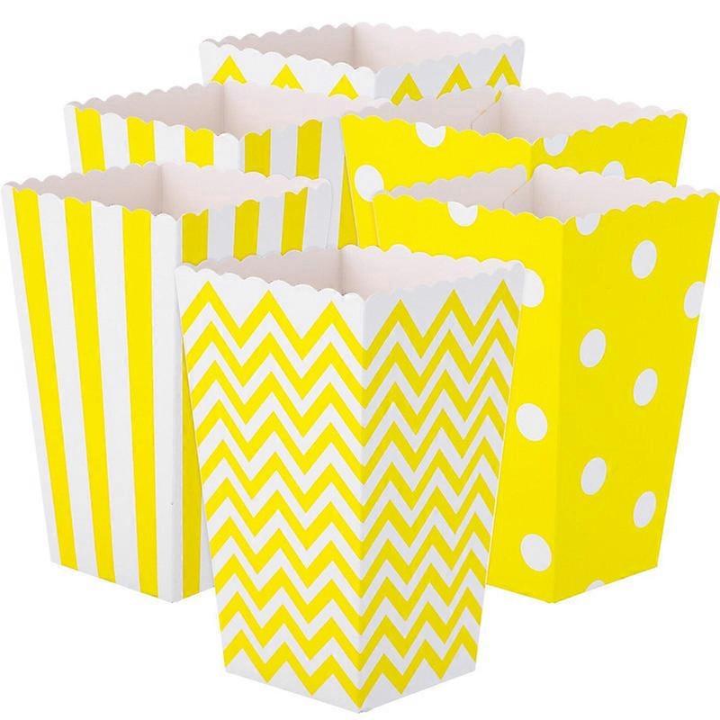 48 Pcs Popcorn Boxes - Paper Popcorn Boxes with Pattern for Parties and Events