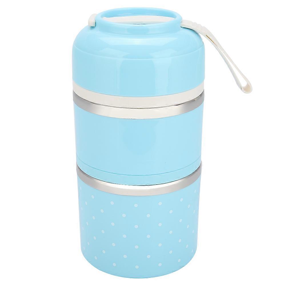 2-Layer Thermal Lunch Box - Stainless Steel Food Storage Container for Bento