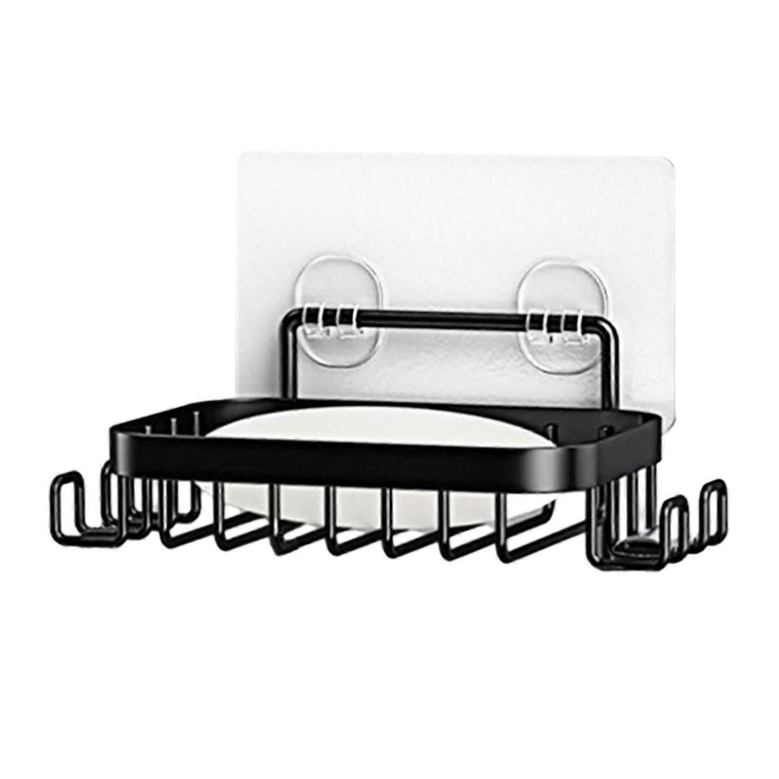 4 Hook Stainless Steel Hollow Soaps Dish Multi-Purpose Durable Storage Disk for Bathroom Storage