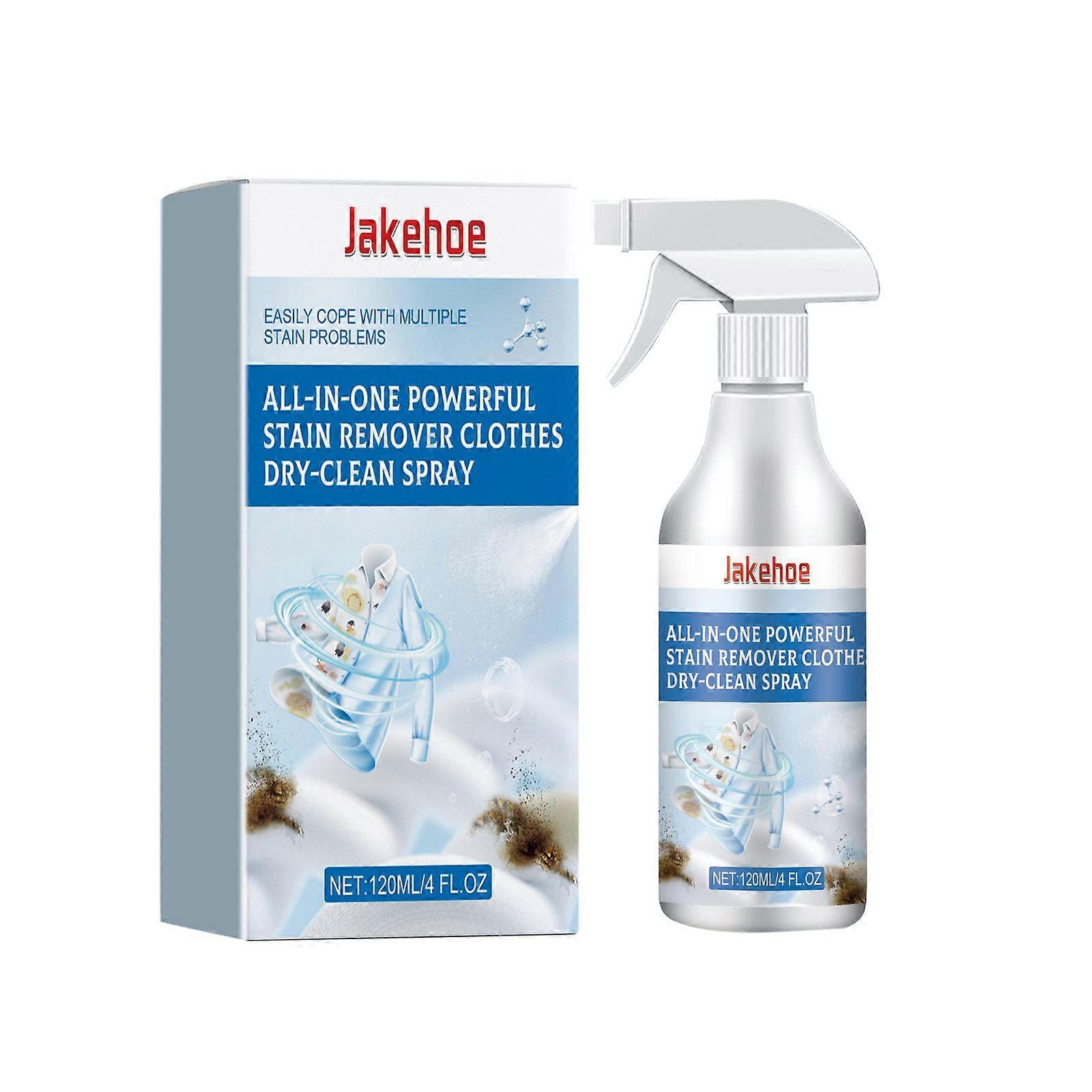 Jakehoe إزالة التلوث الملابس بخاخ التنظيف الجاف إزالة البقع العنيدة بقع الزيت بقع سوداء رذاذ غسيل خال من الغسيل
