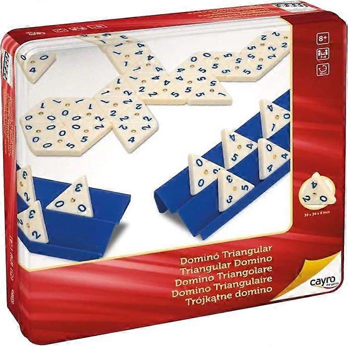 Board game - CAYRO - Triangular dominoes in metal box - Mixed - Beige - From 3 years
