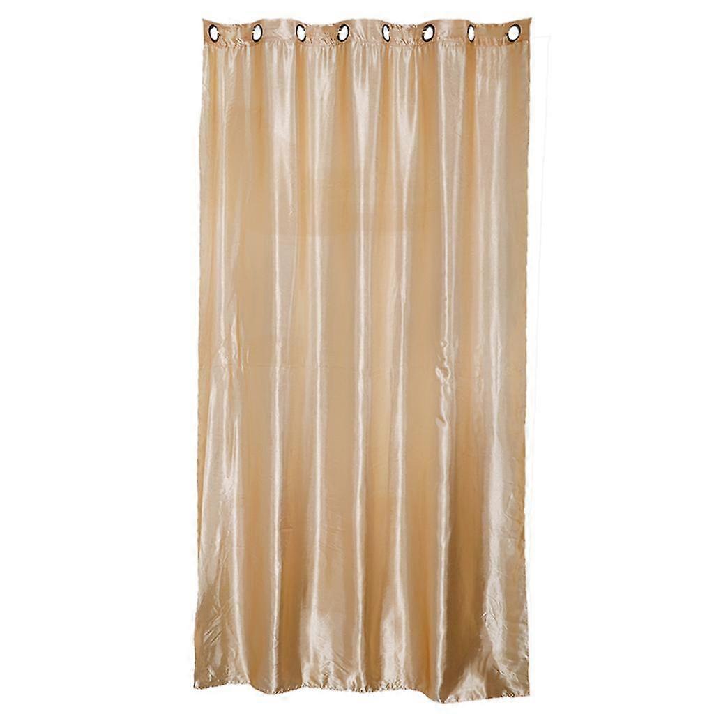 Smooth Satin Window Curtains Window Shade with Eyelets Top, 2 Sizes 4 Colors