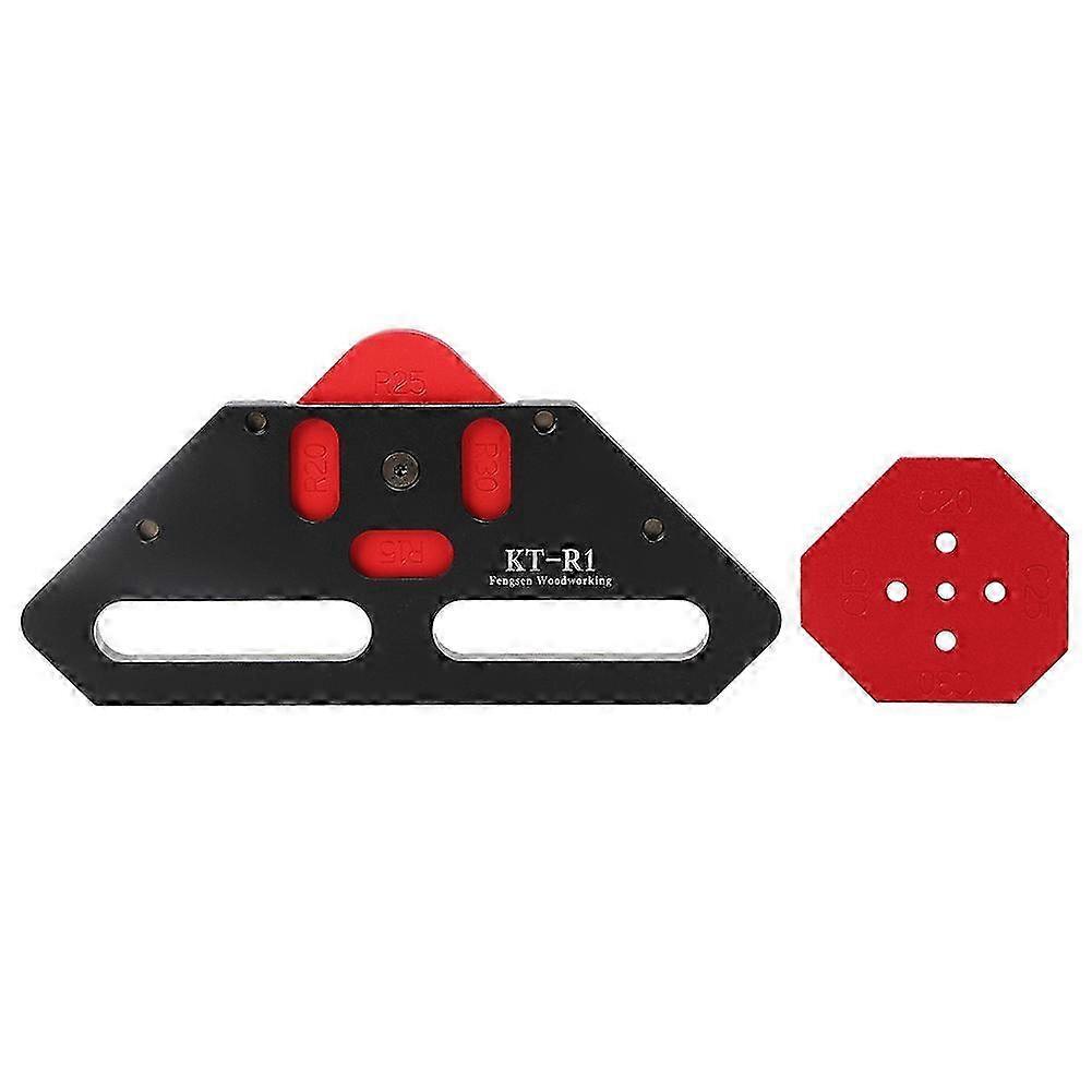 Woodworking Arc Positioning Template Carpentry Tool Aluminum Alloy Lightweight Black