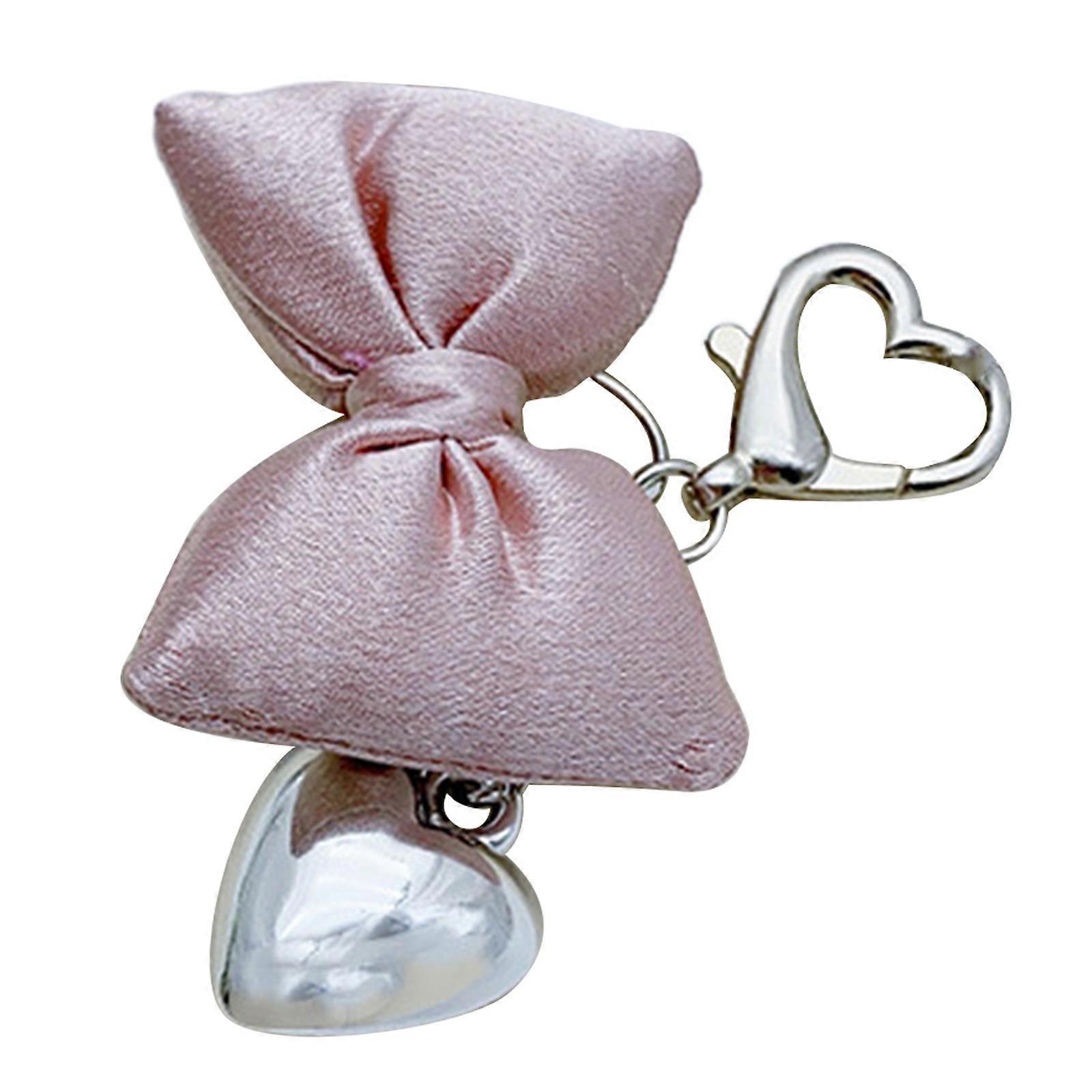 élégant champagne rose bowknot porte-clés accessoire Accrochages polyvalents décoration ornement pour clés sacs à main et sacs à dos