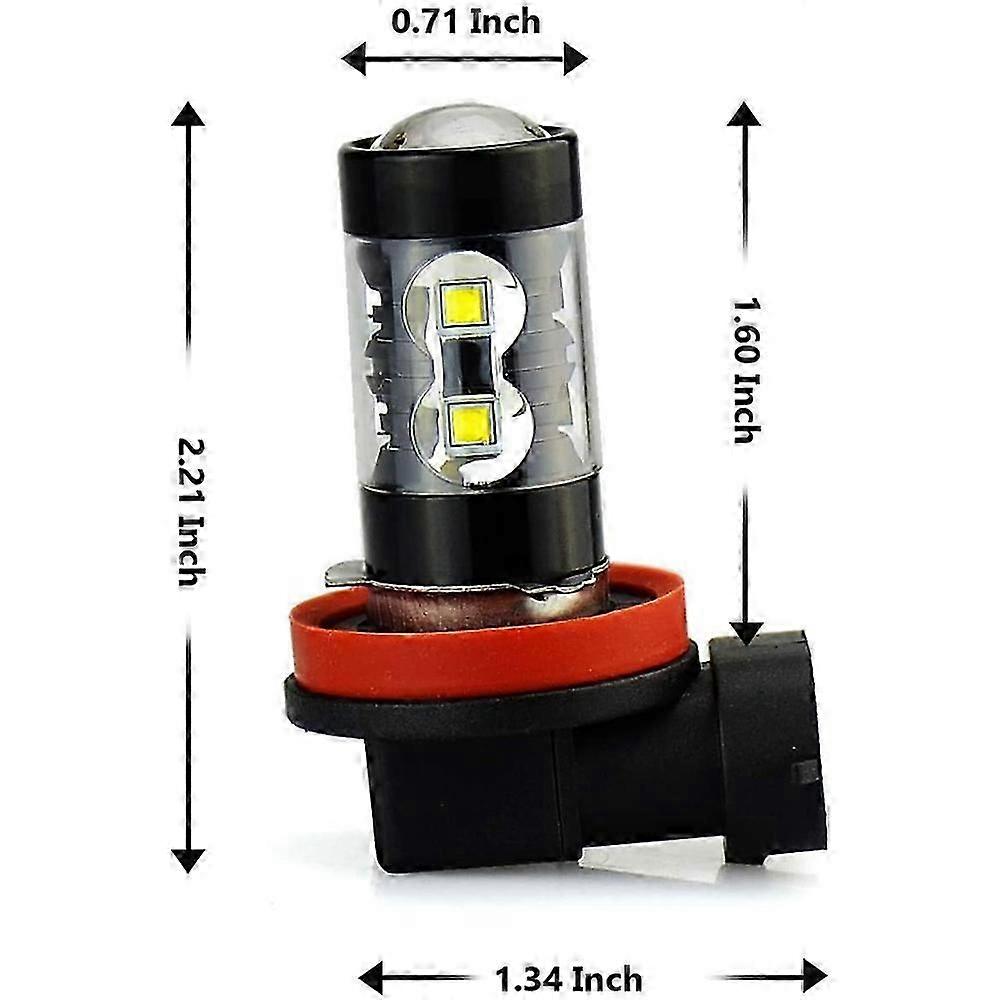 Gex H11 LED Fog Light Bulbs 6000K Bright White For Holden Commodore VE Series 1