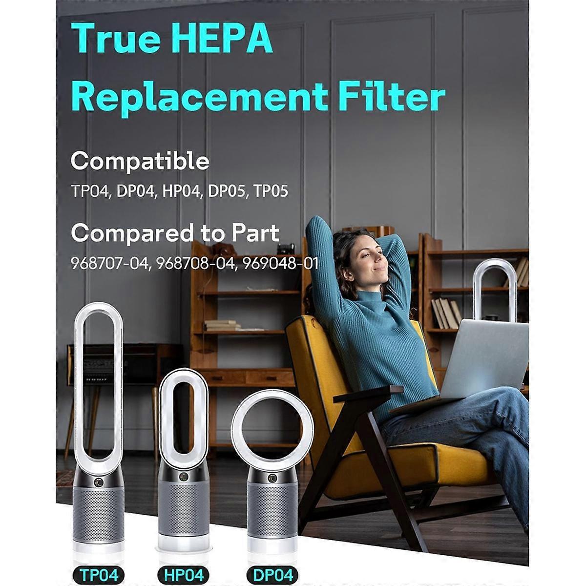 TP04 True Hepa Filter Ersatz für Dyson TP04 HP04 DP04 TP05 DP05 Luftreiniger, HEPA Filter & Act