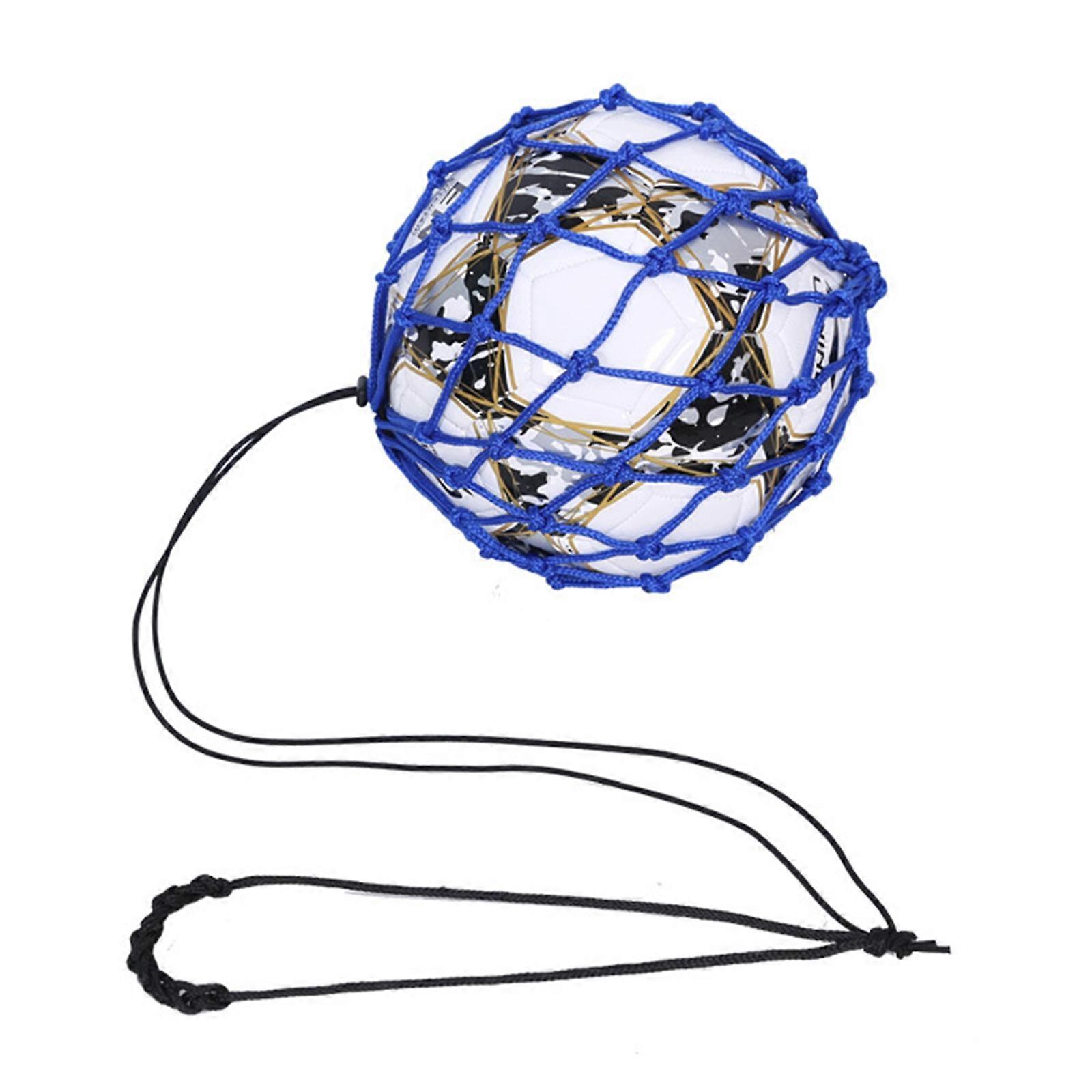 Fußball Trainingsnetz Tasche Fußball Kick Trainer Netz Kinder Fußball Ball Trainer für Jugendliche Erwachsene Trainingsausrüstung Blau