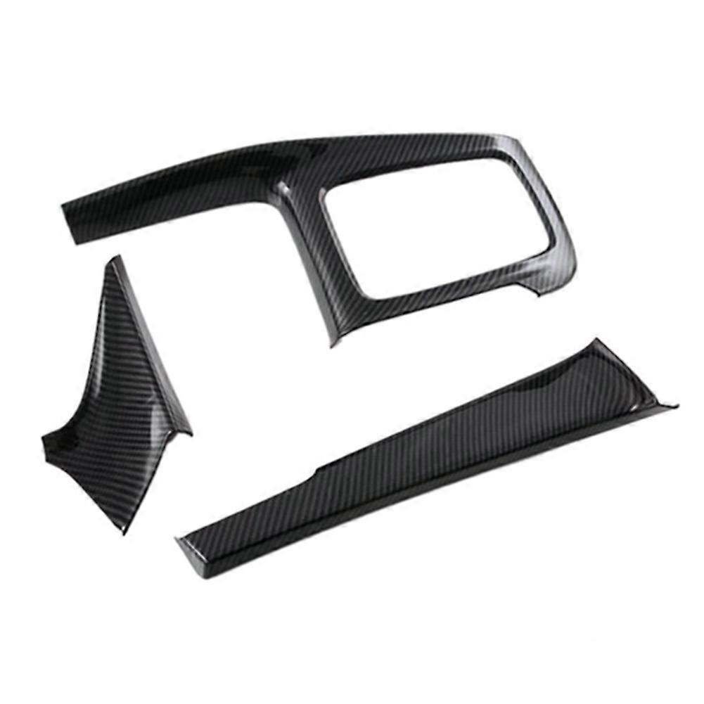 3Pcs Carbon Fiber Central Control Gear Shift Panel Decal Interior