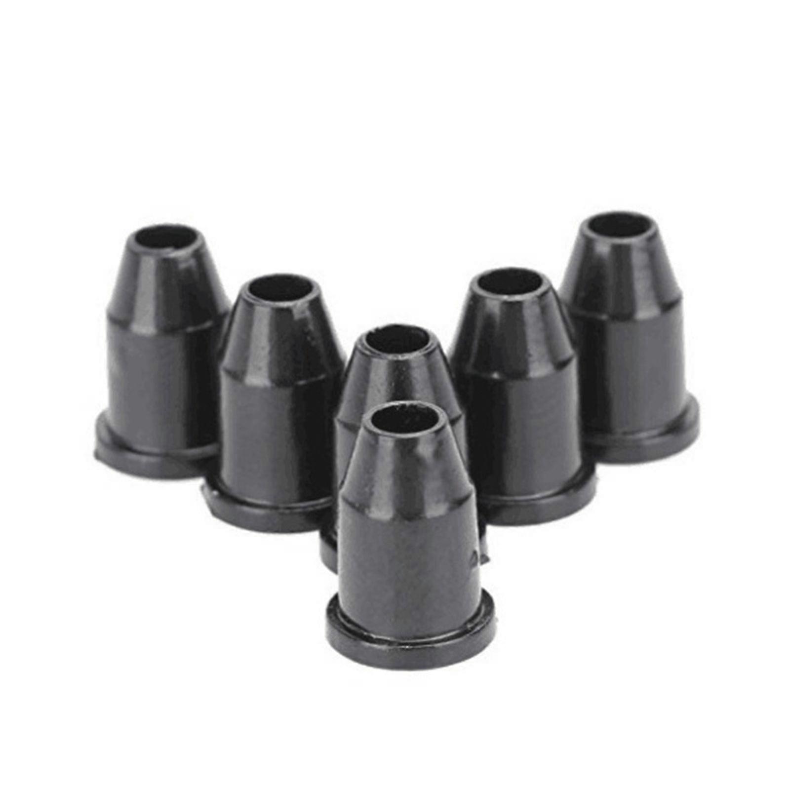 6Pcs/set Guitar String Caps Mounting Buckle Through Body Ferrules Bushing Parts Guitar Accessories Black Silver Golden  Black