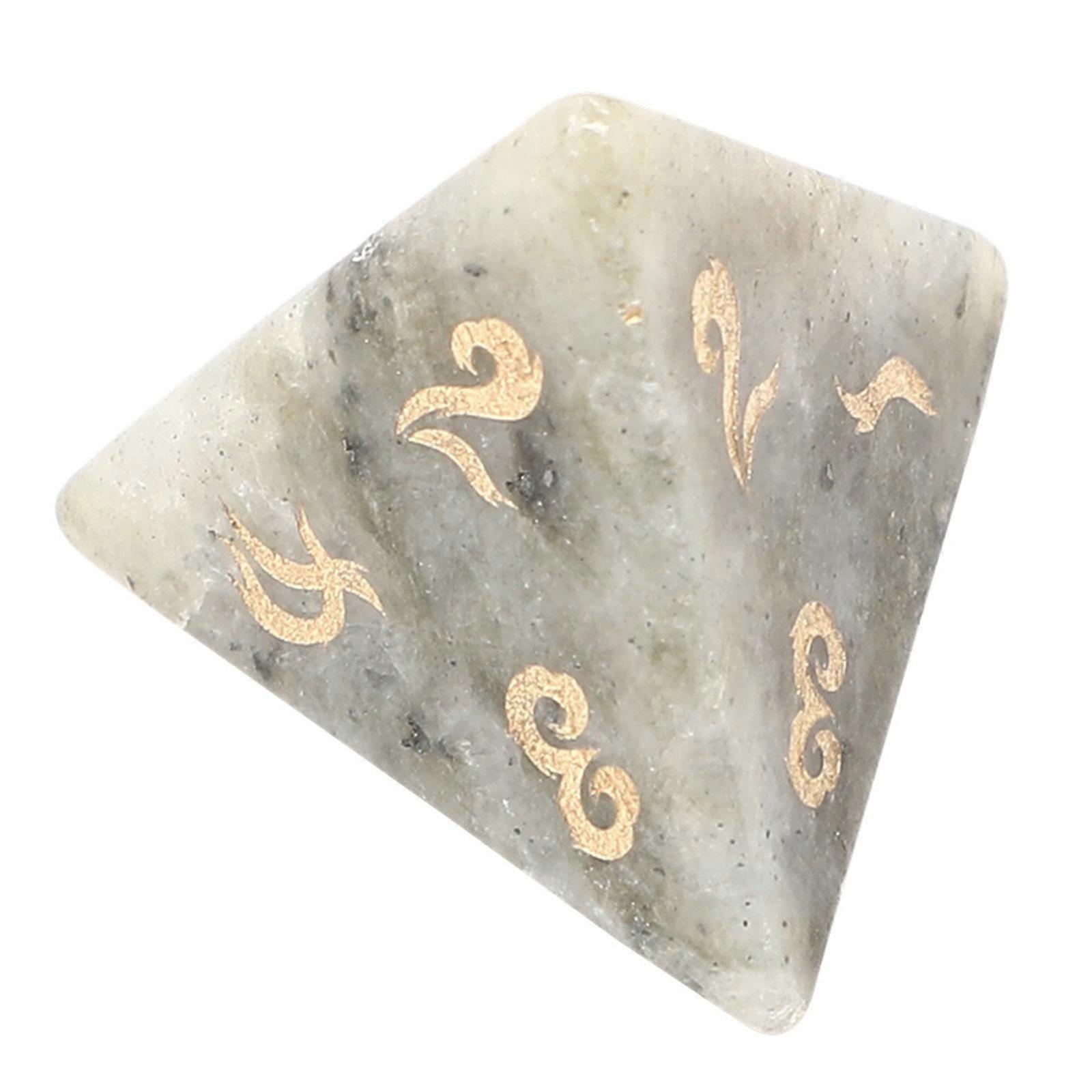 Various Shapes Different Number of Faces Educational Toys Digital Number Natural Gemstone Dice For Party Family Games Multicolor