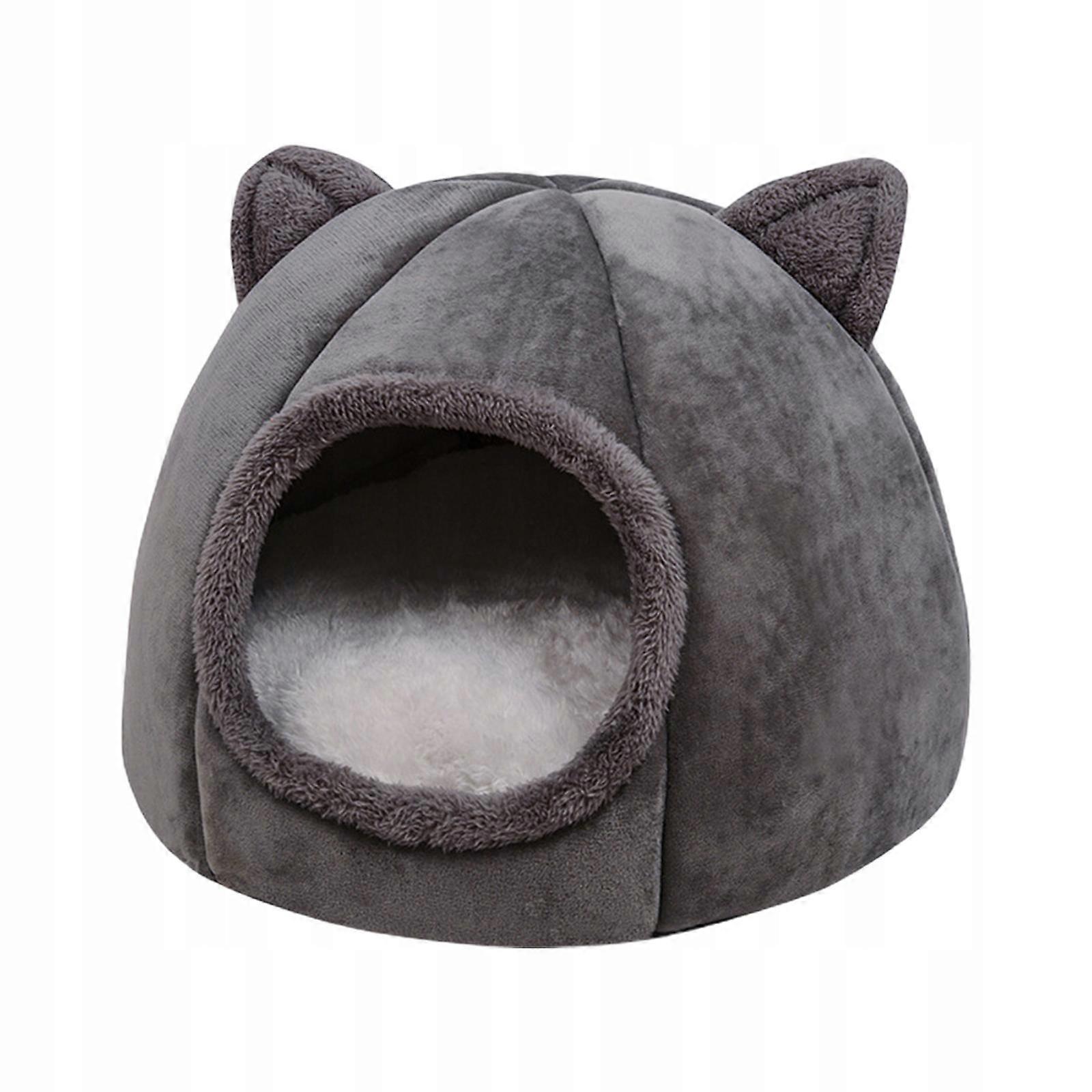 Cat Bed Soft Plush Bed With A Colorful Ball