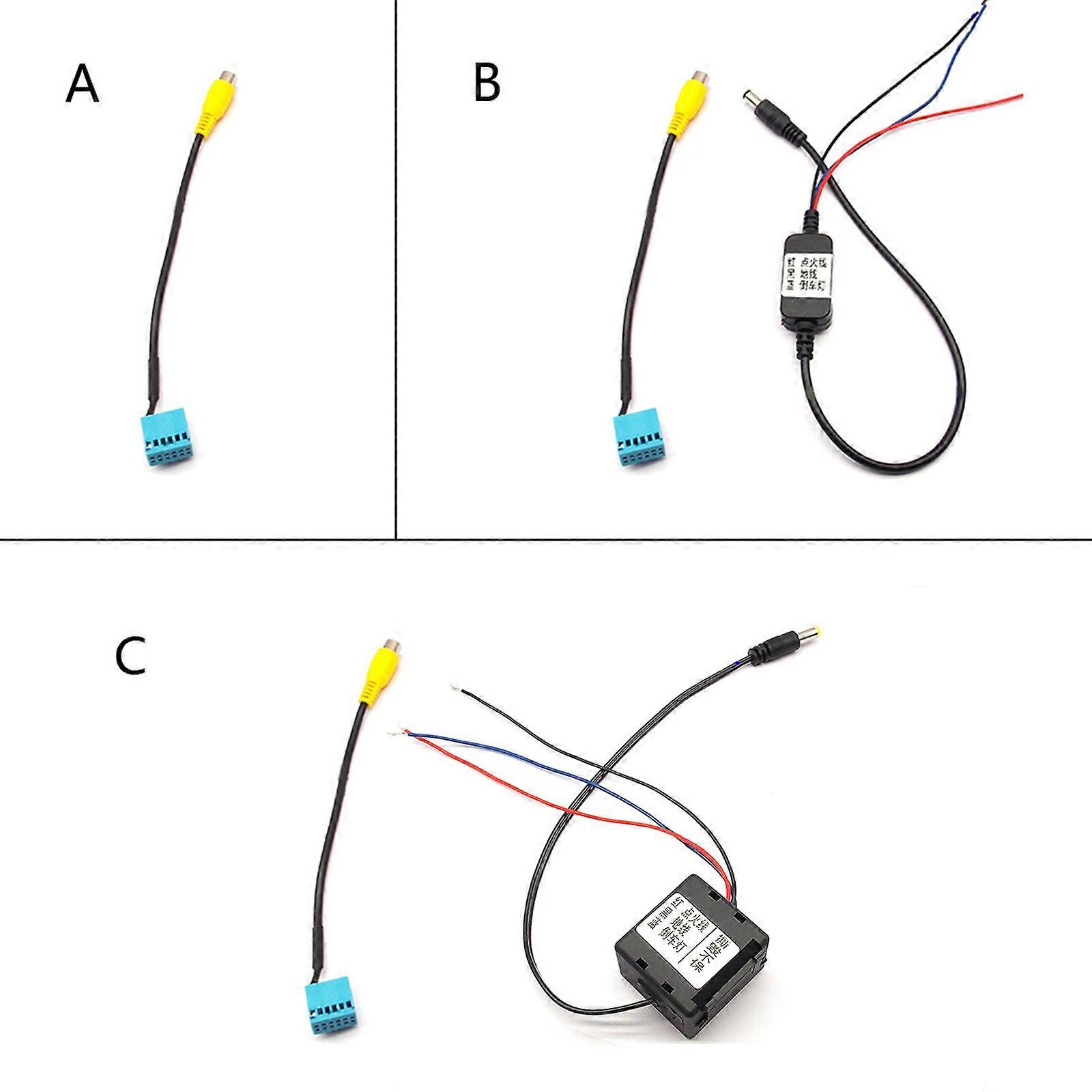 Durable Car RCA Rear View Camera Plus Timer Relay Delay Filter Conversion Cable Adapter Replacement Accessories Adapter