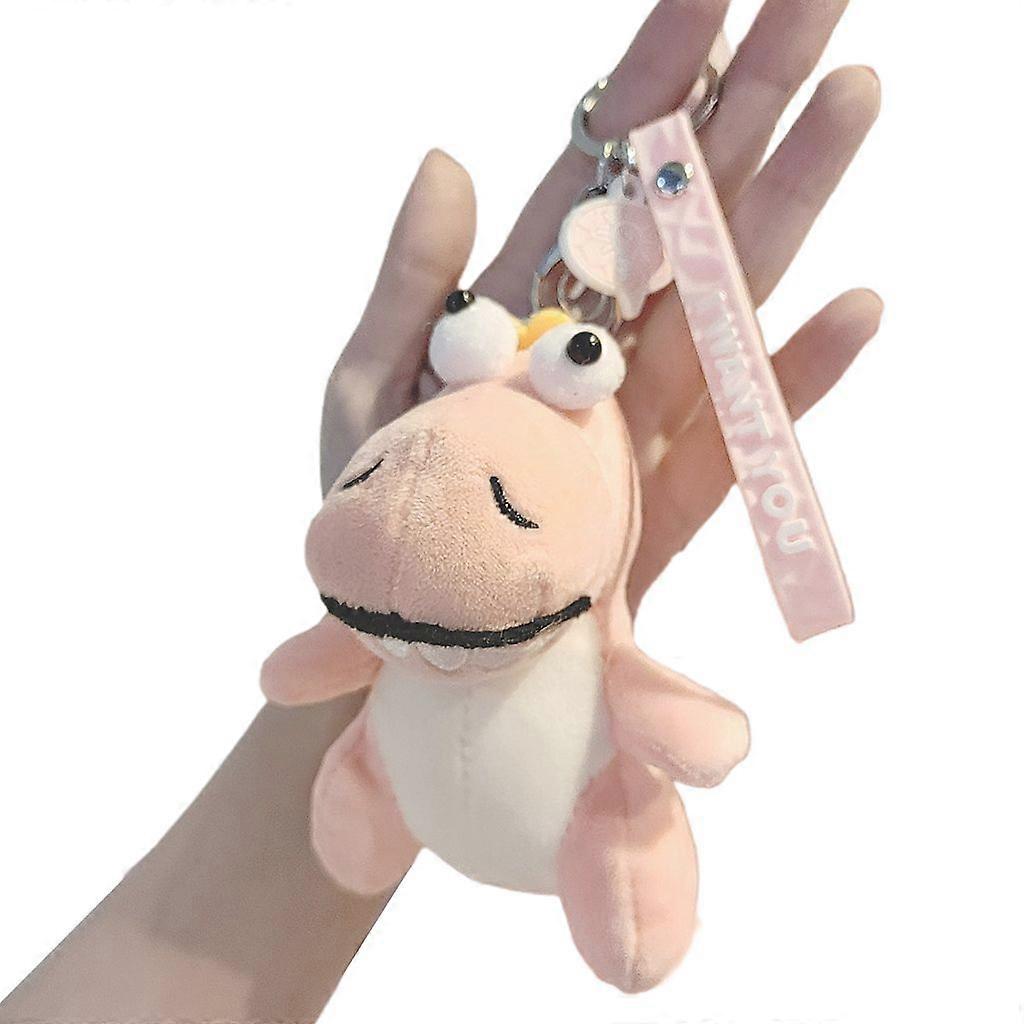 1Pcs Couples Simulation Cartoon Dinosaur Plush Pendant for Doll with KeyChain