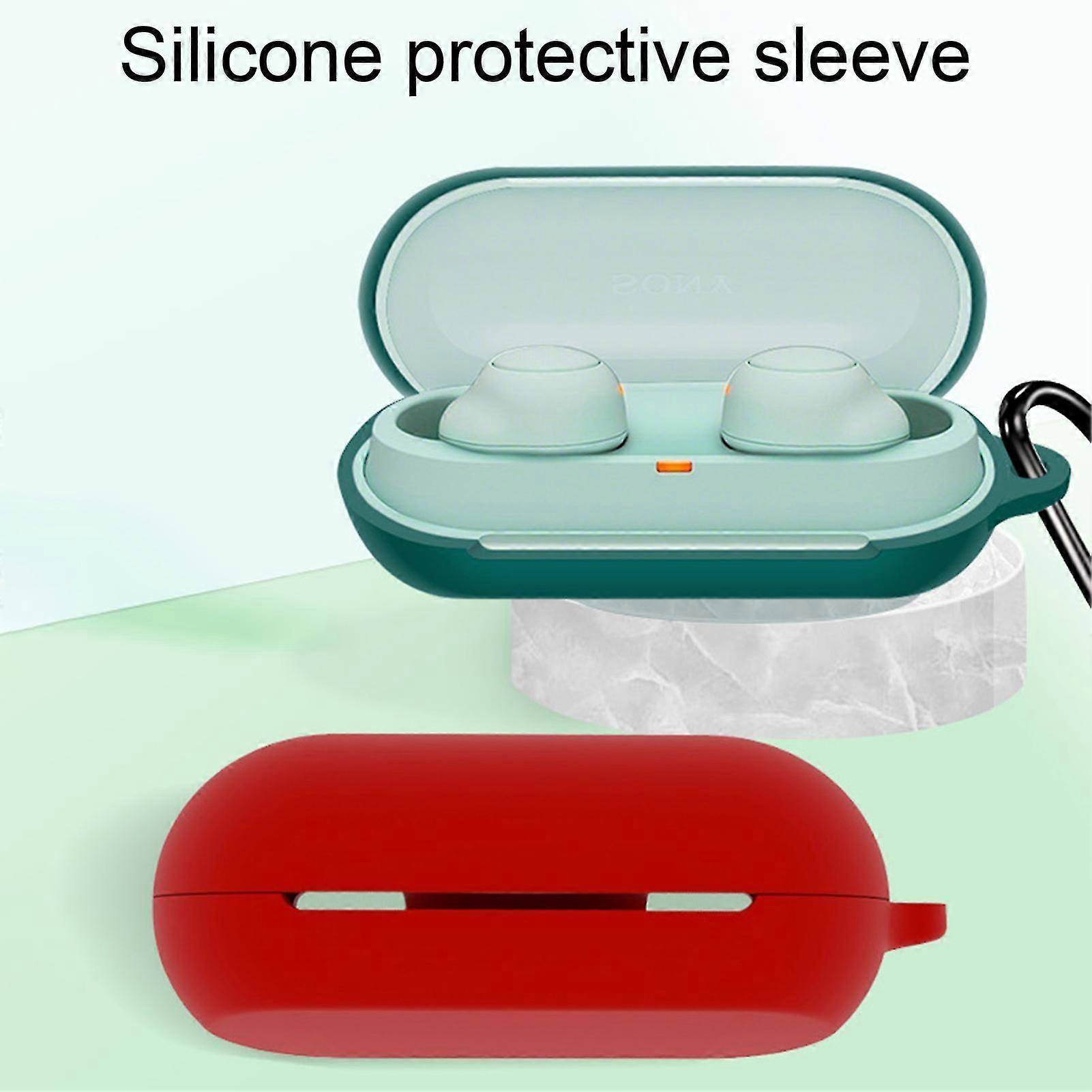 Fone de ouvido com capa protetora portátil de silicone macio sem fio compatível com Bluetooth para Sony WF-C500