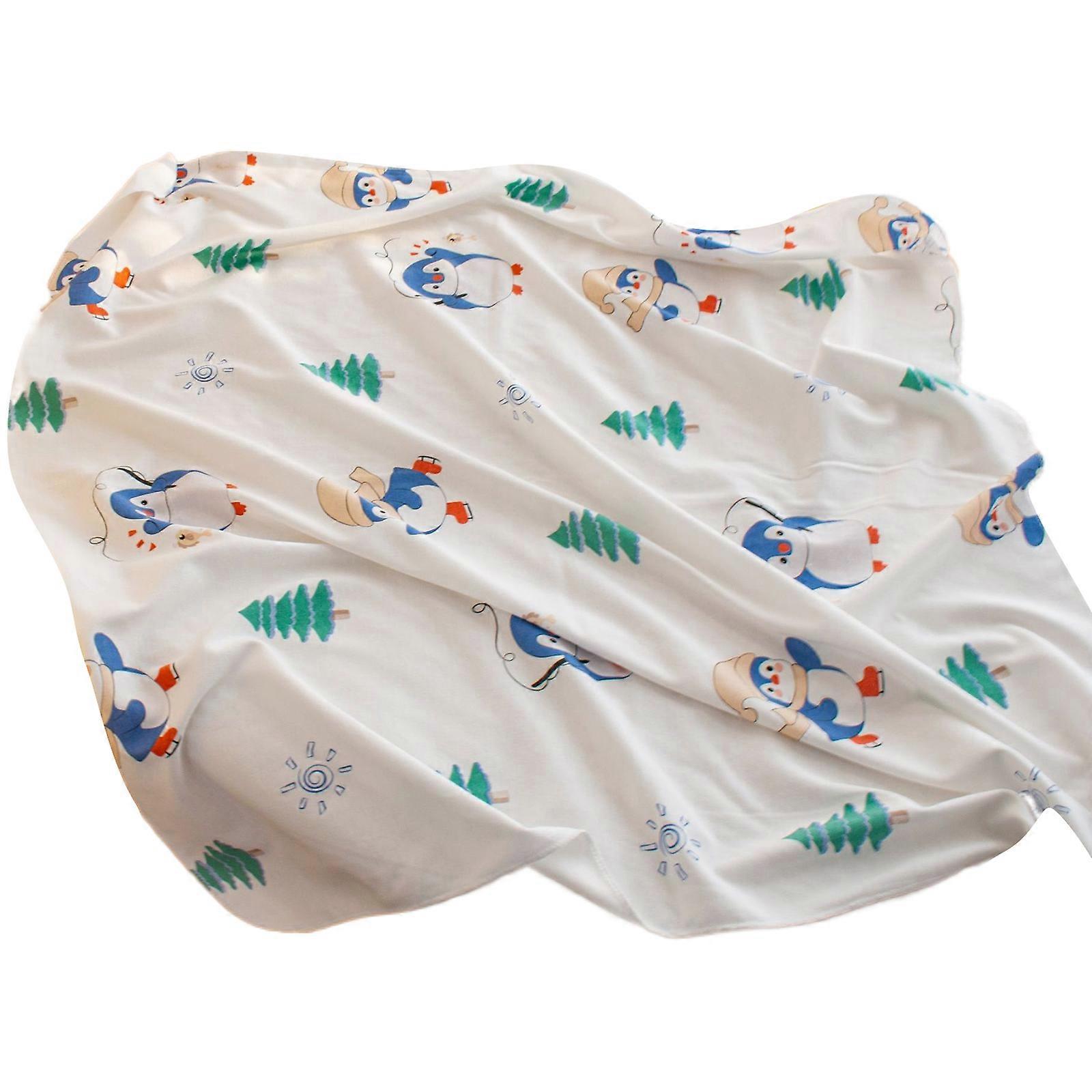 Cotton Receiving Blanket for Toddlers Newborns Strollers Blankets with Cute Pattern Bath Towel Pram Wrap