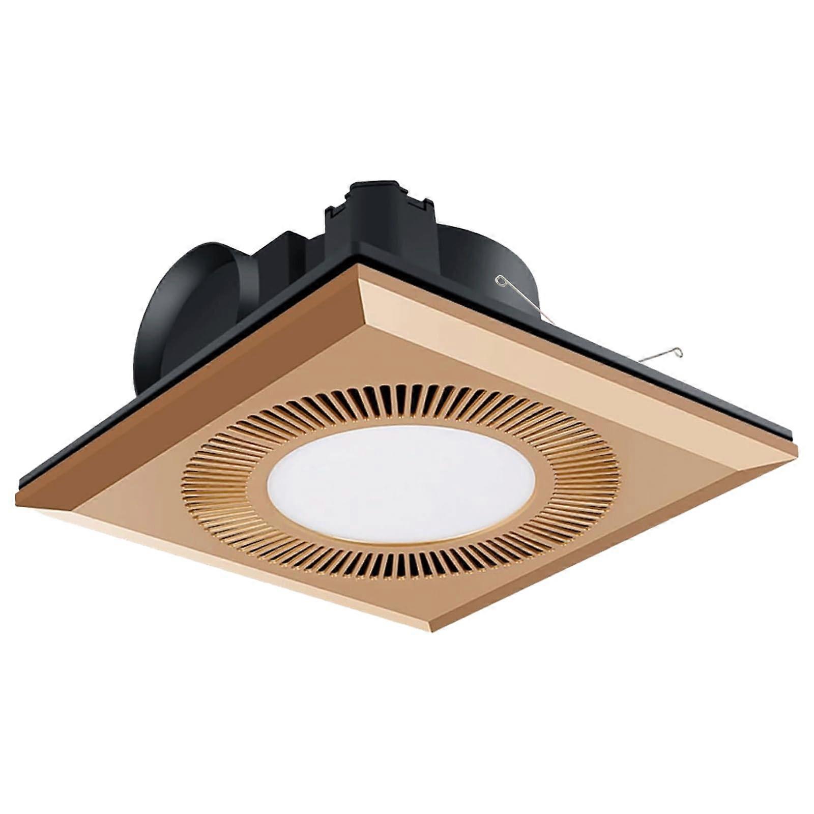 Aspiratore da bagno con luce a LED per soffitto, ventola di ventilazione combo di luce, 374 CFM, 1,2 soni, silenzioso, per doccia da bagno, fattoria