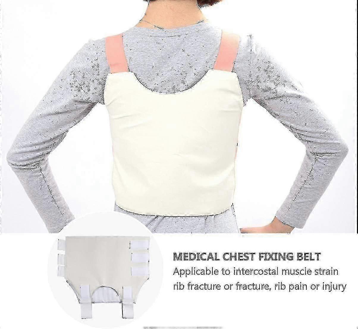 Sternum And Thorax Support Chest Brace Chest Wrap Belt Rib Protector Breathable Adjustable Belt Chest Binder For Rib Fracture Random Color L