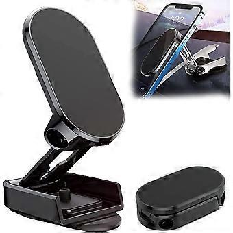 1PC Alloy Folding Magnetic Car Phone Holder  360° Rotatable Universal Magnetic Cell Phone Mount (Black) Magnetic Phone Holder for Car