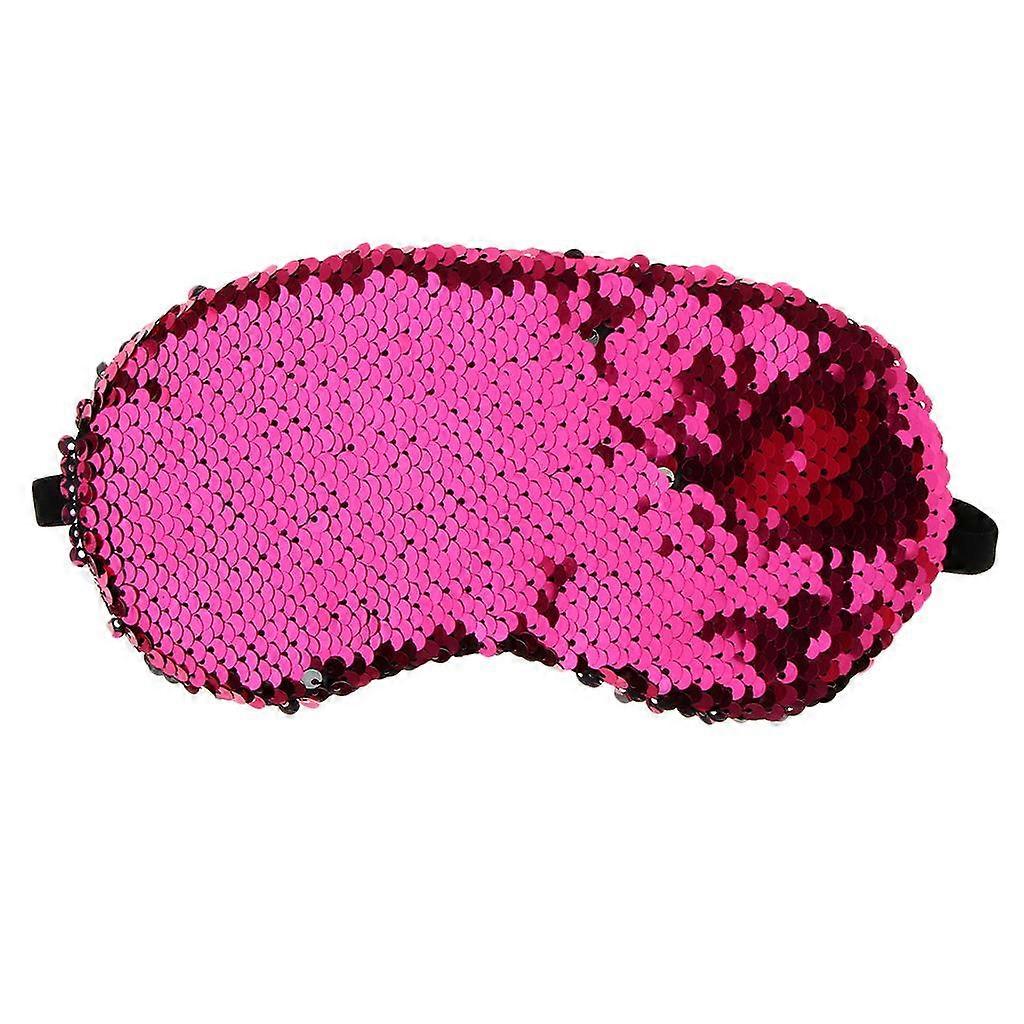 Glitter Sequins Mermaid Sleep Elastic Eye Mask , Adjustable Strap, for Travel